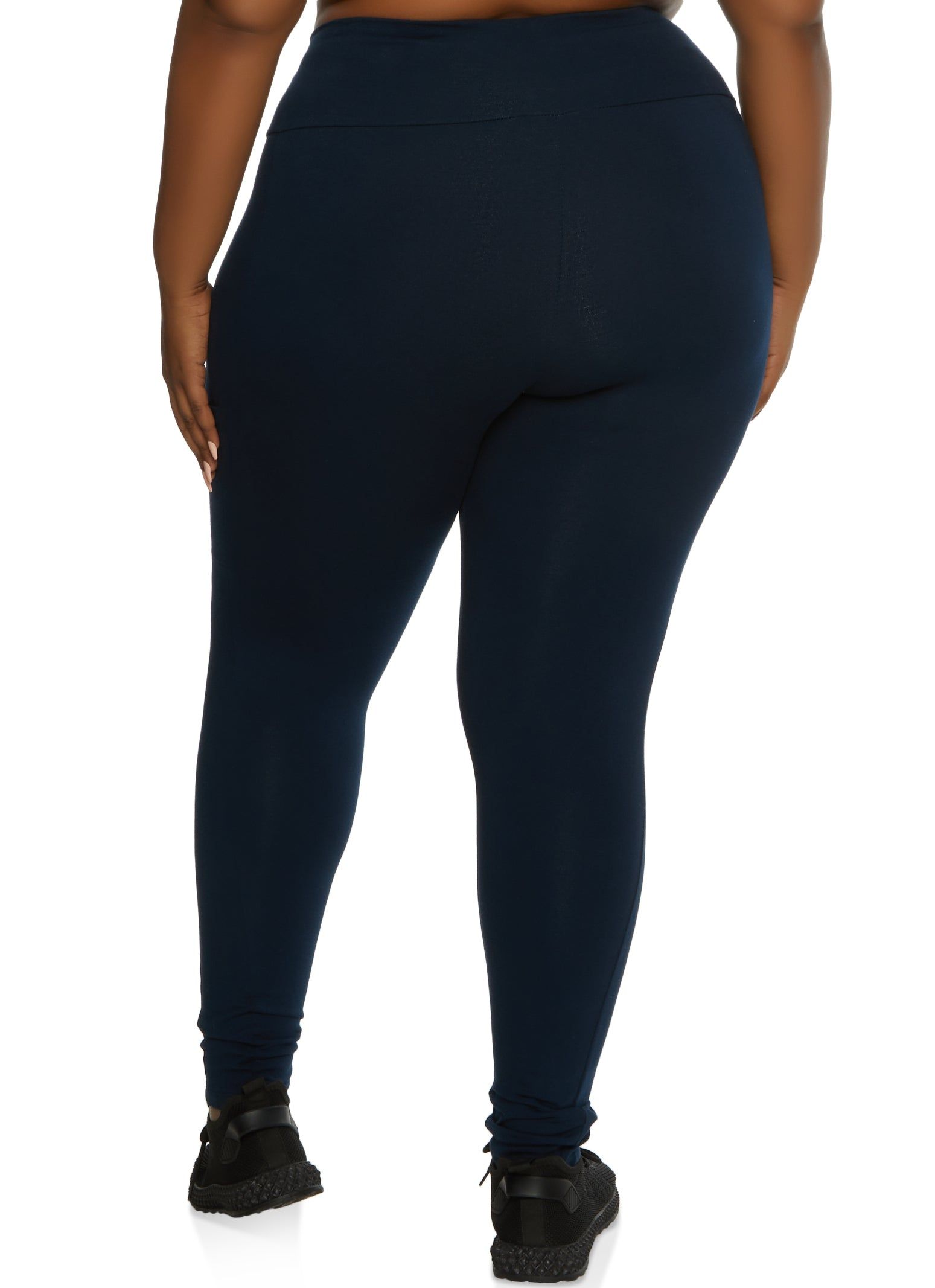 Plus Size Solid High Waist Cell Phone Pocket Leggings sold by Rainbow product image thumbnail 2