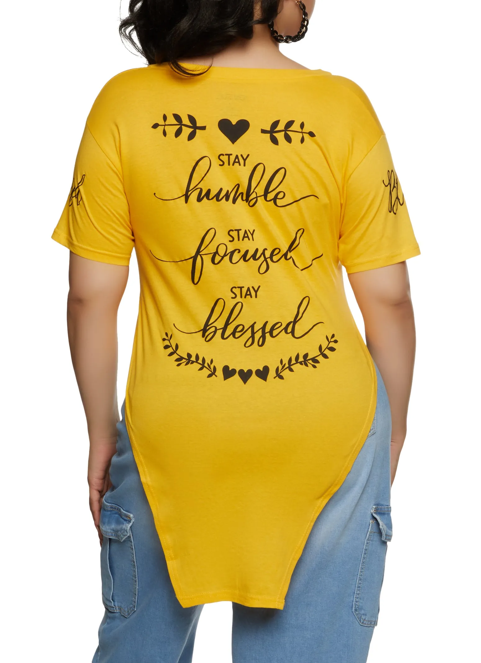 Plus Size Blessed Beyond Measure Hanky Hem Graphic Tee sold by Rainbow product image thumbnail 2