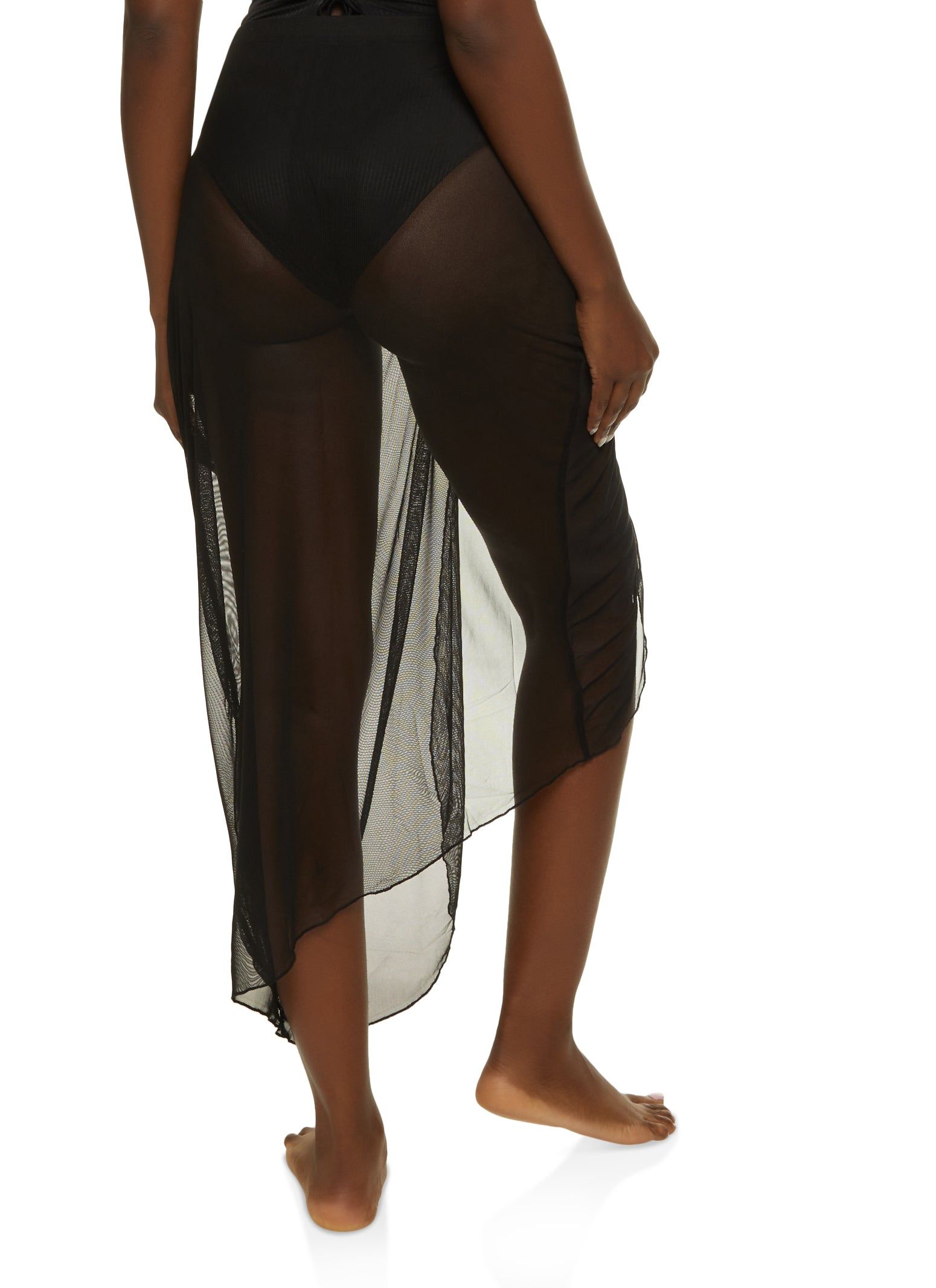 Mesh Sarong Midi Cover Up Skirt sold by Rainbow product image thumbnail 3