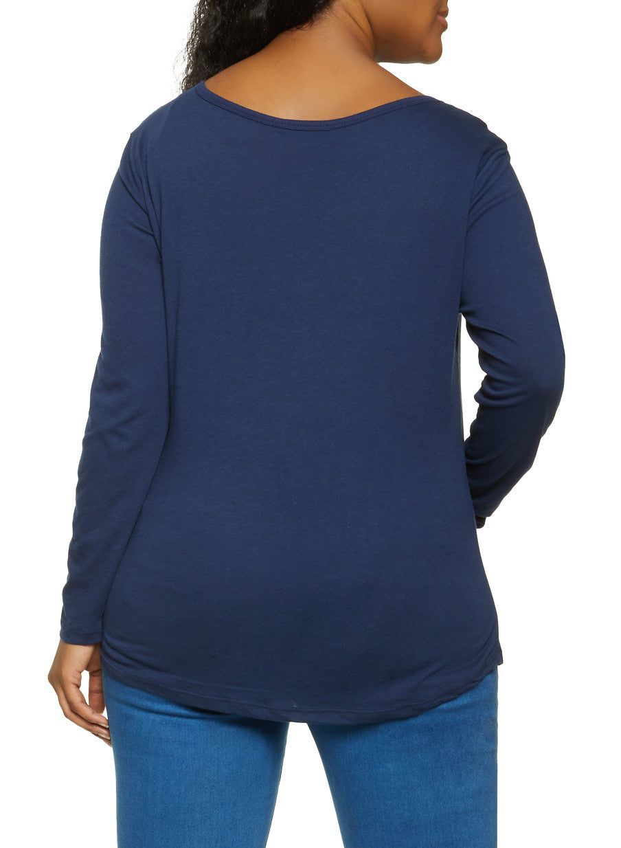 Plus Size Scoop Neck Basic Top sold by Rainbow product image thumbnail 2