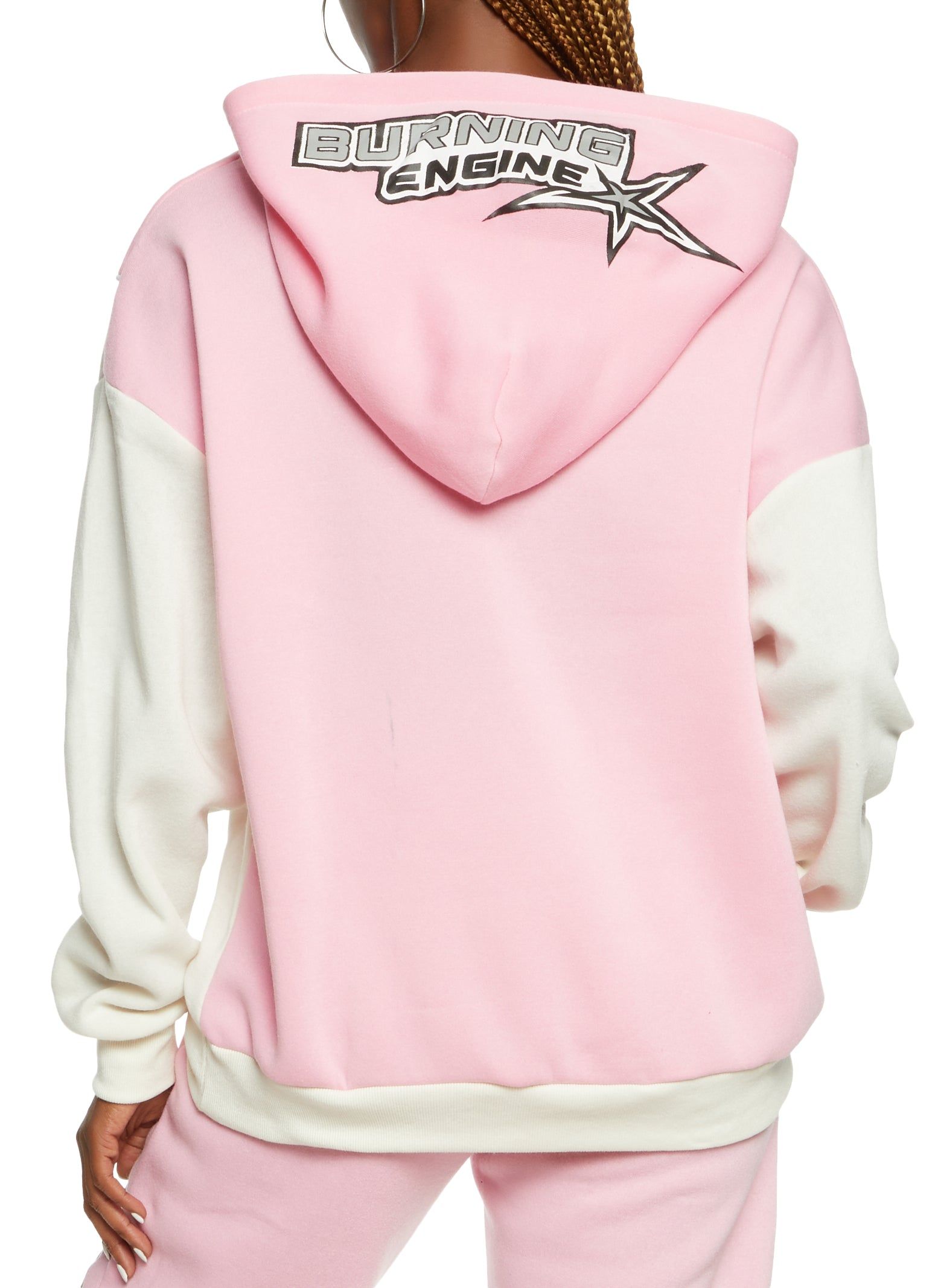 Color Block Race Day Vibes Graphic Hoodie sold by Rainbow product image thumbnail 3