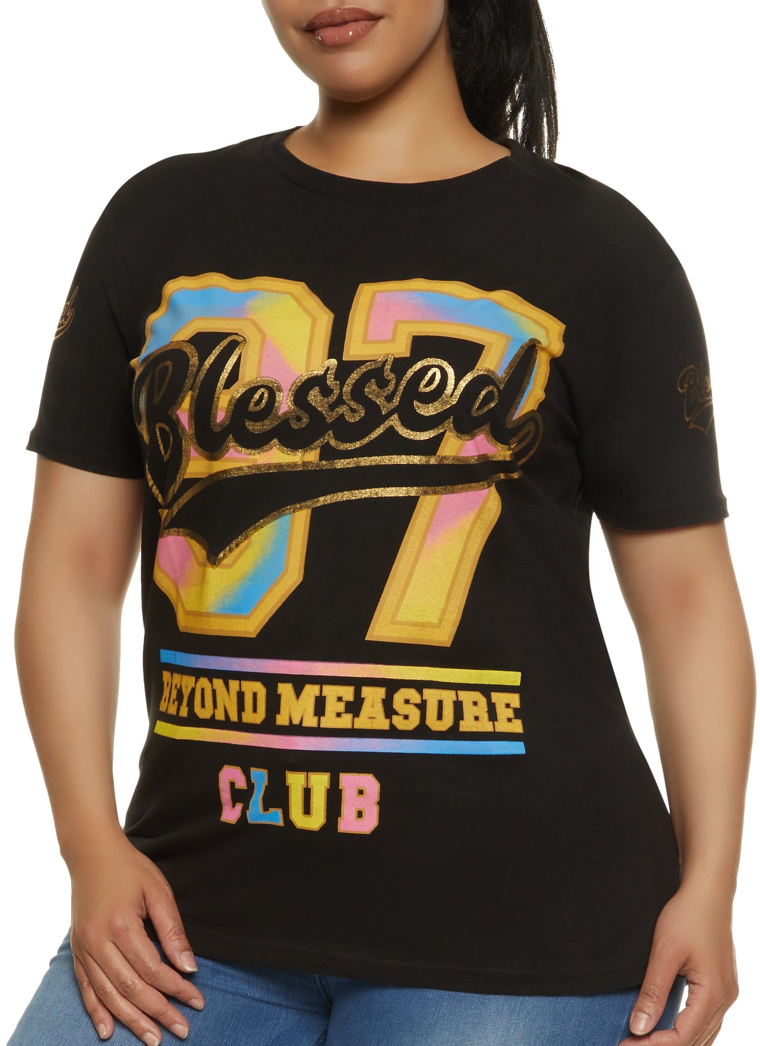 Plus Size 97 Blessed Beyond Measure Club Tee sold by Rainbow