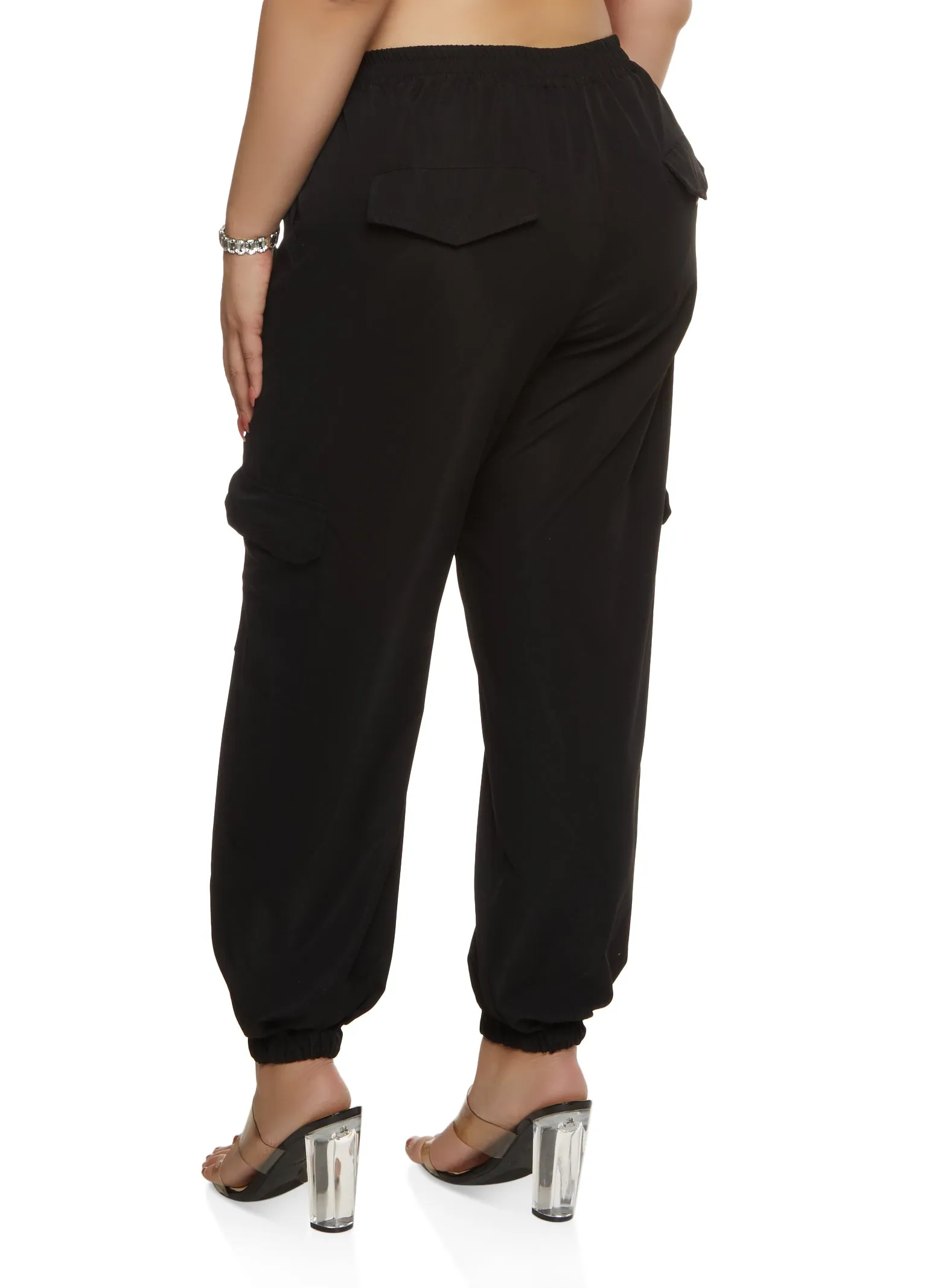 Plus Size High Waisted Cargo Pants sold by Rainbow product image thumbnail 3