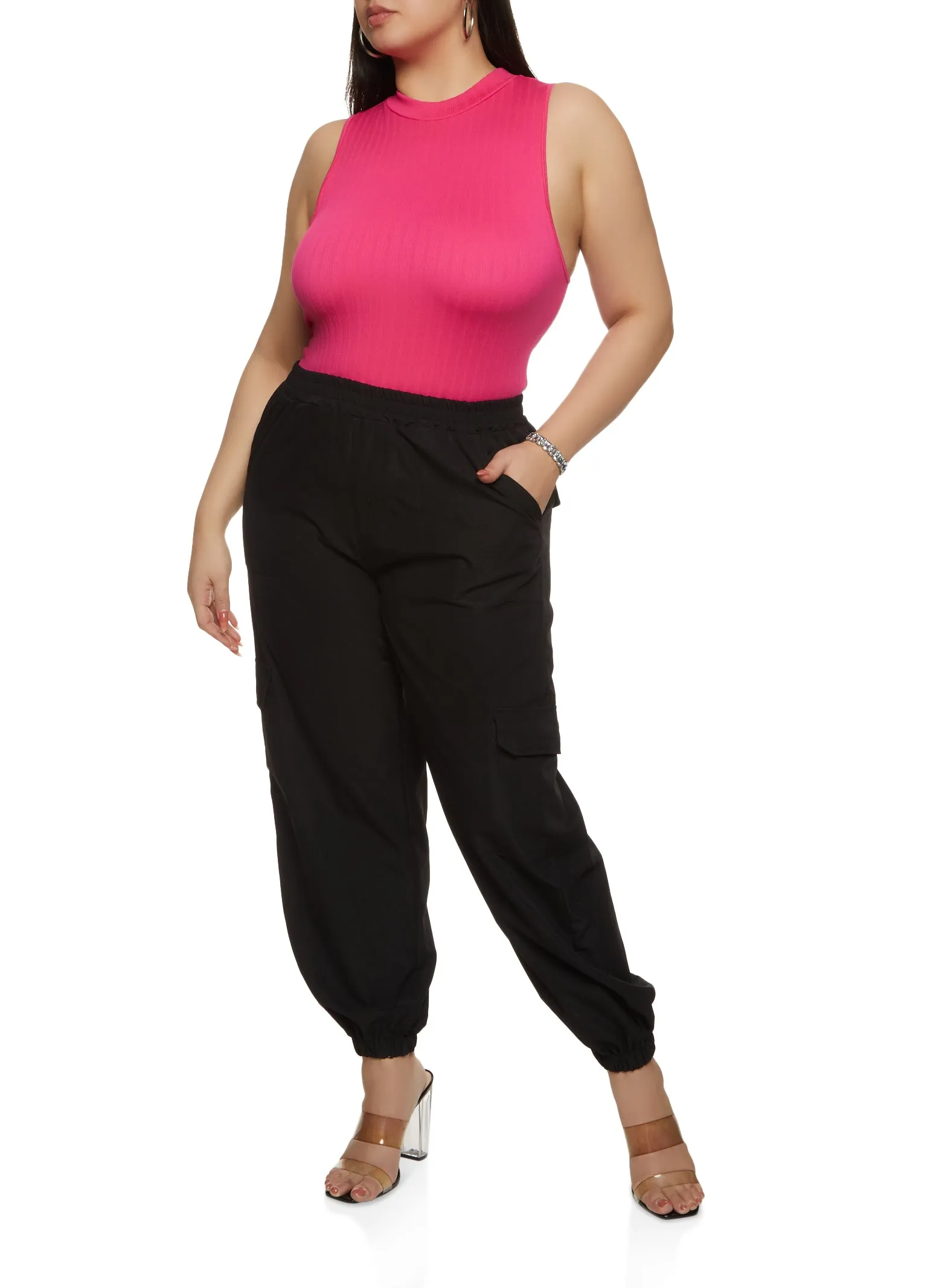 Plus Size High Waisted Cargo Pants sold by Rainbow product image thumbnail 2