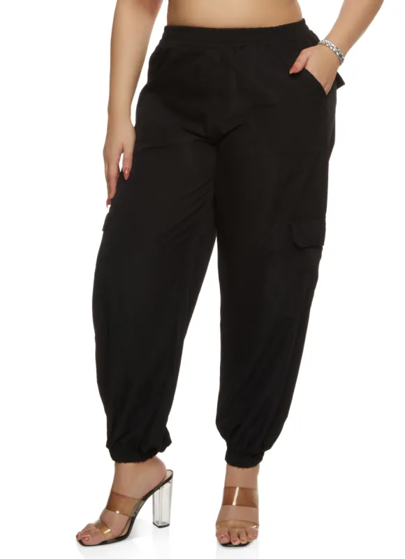 Plus Size High Waisted Cargo Pants sold by Rainbow