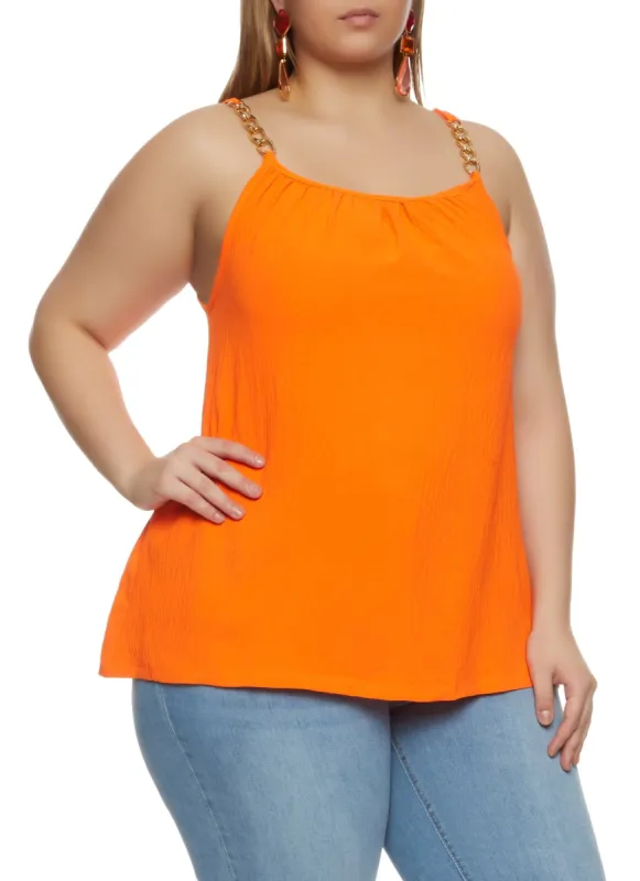 Plus Size Chain Strap Cami sold by Rainbow