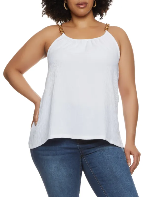 Plus Size Chain Strap Cami sold by Rainbow