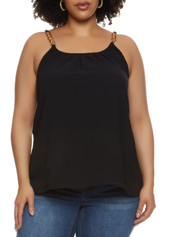 Plus Size Chain Strap Cami sold by Rainbow