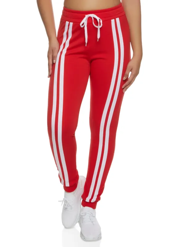 Varsity Stripe Front Joggers sold by Rainbow