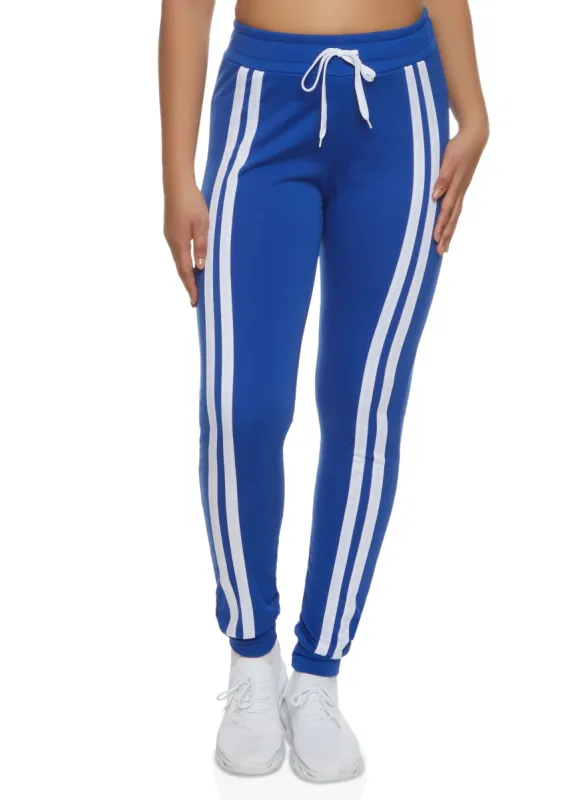 Varsity Stripe Front Joggers sold by Rainbow