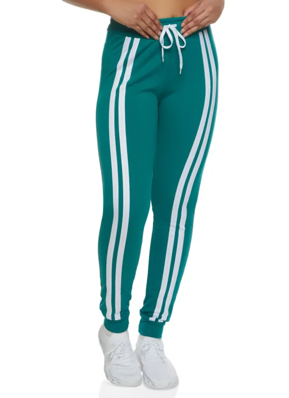 Varsity Stripe Front Joggers sold by Rainbow
