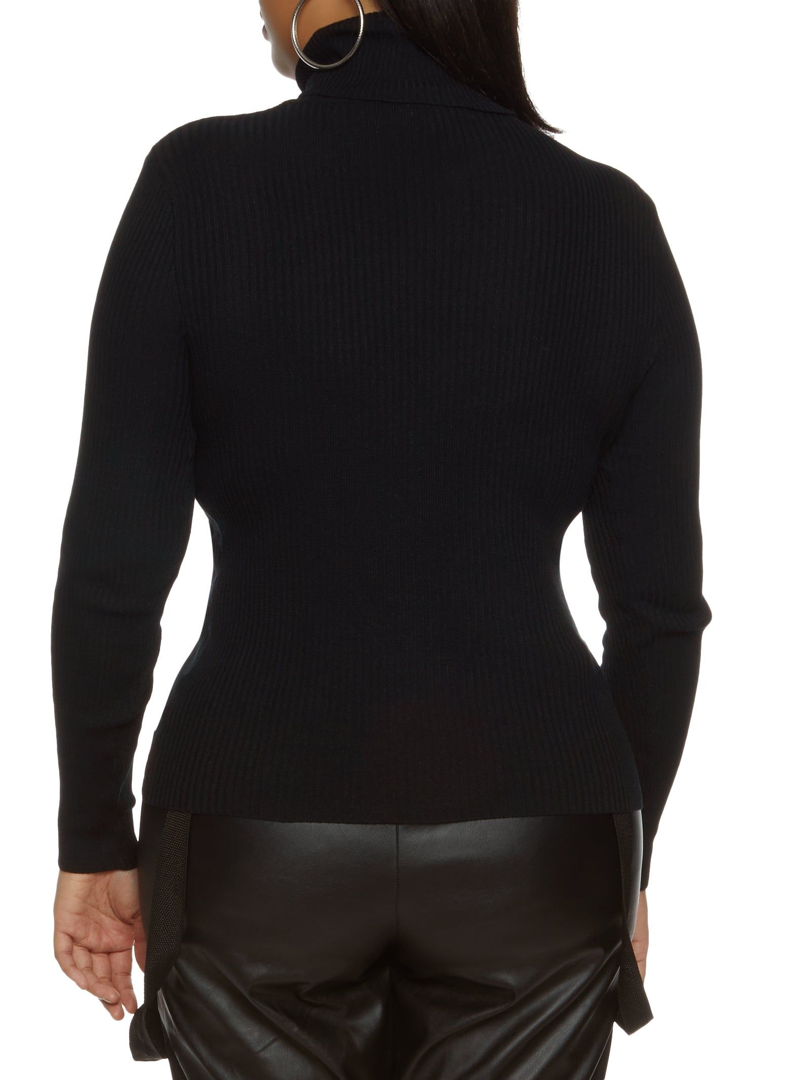 Plus Size Ribbed Knit Long Sleeve Turtleneck Top sold by Rainbow product image thumbnail 2
