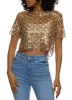 Tulle Sequin Crop Top sold by Rainbow