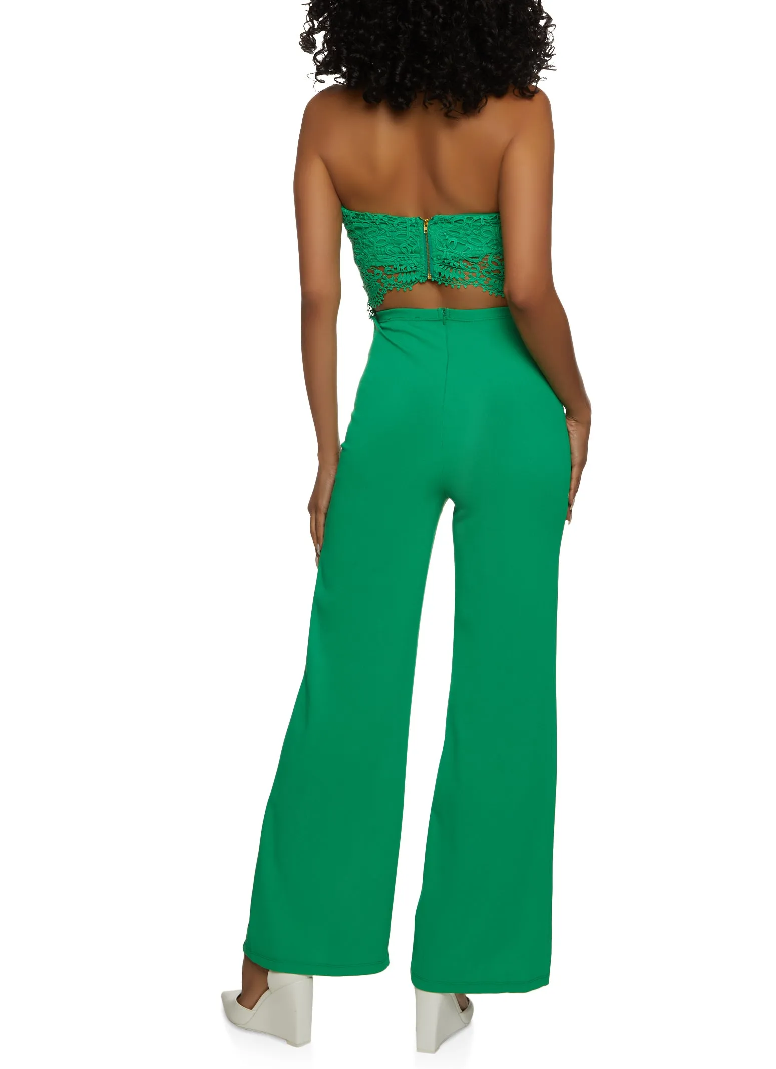 Crochet Cut Out Strapless Jumpsuit sold by Rainbow product image thumbnail 2