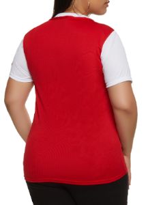 Plus Size Queen 93 V Neck Graphic Tee sold by Rainbow