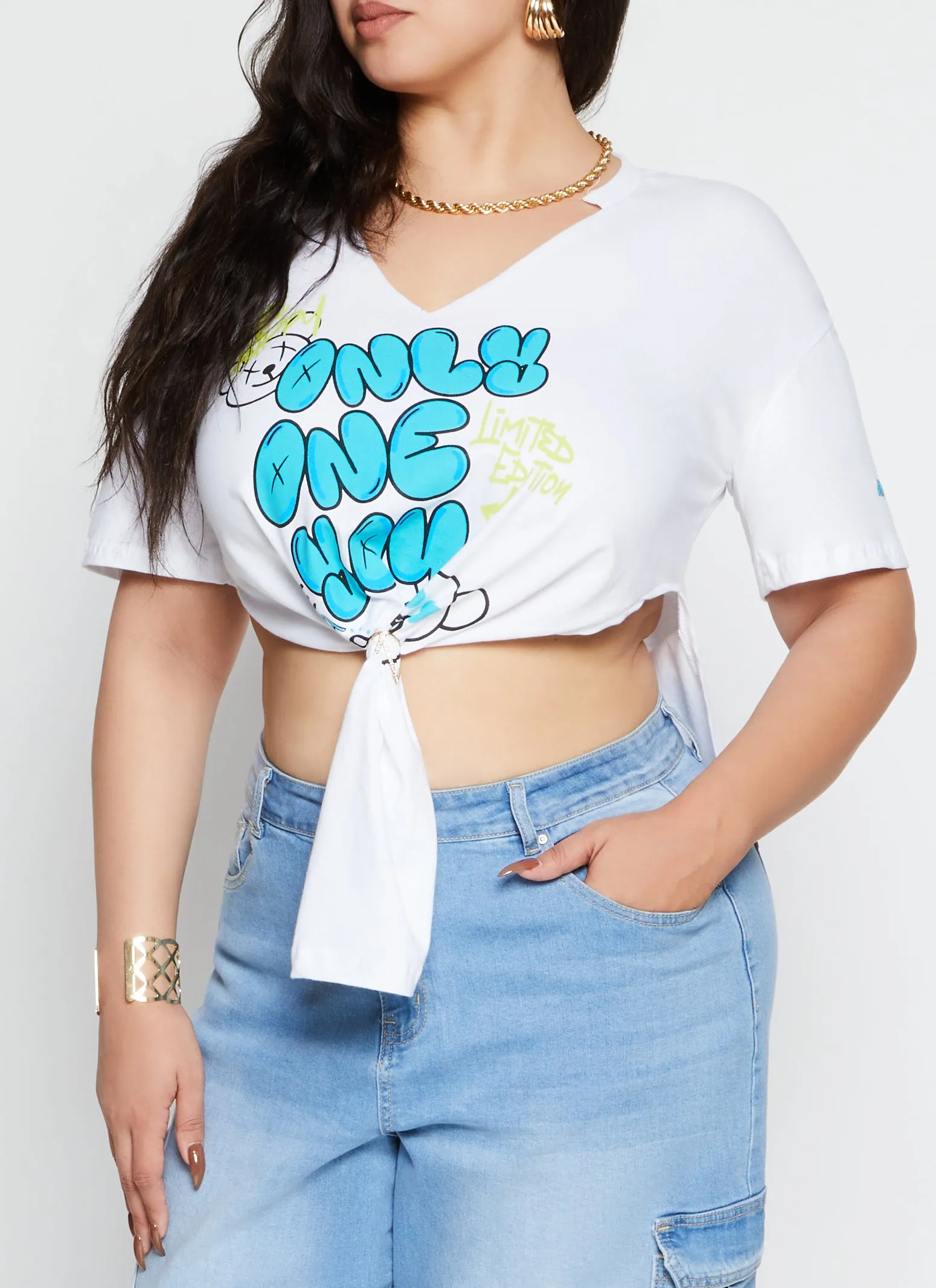 Plus Size Only One You Graphic Top sold by Rainbow