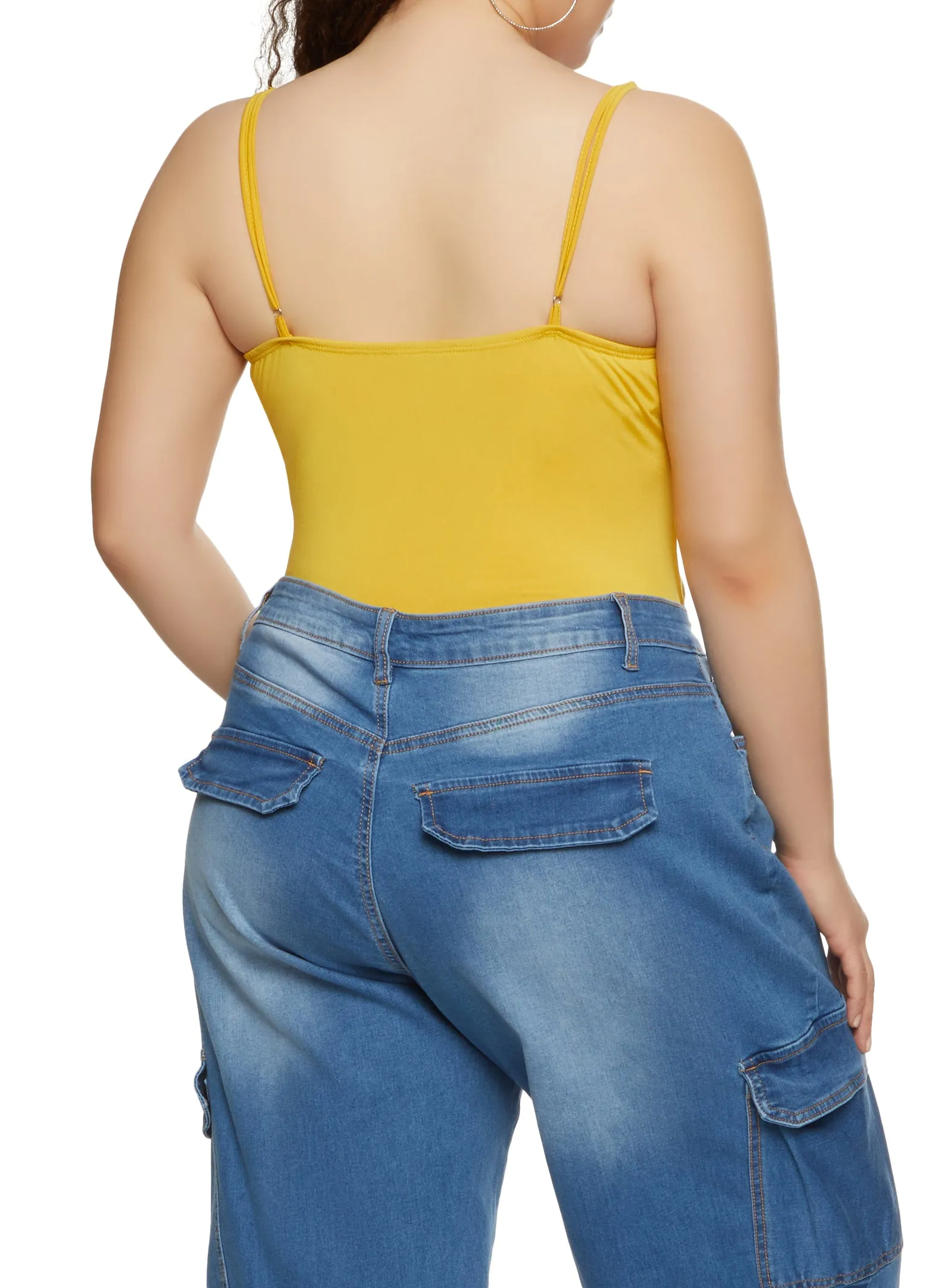 Plus Size Scalloped Hem Cami Bodysuit sold by Rainbow product image thumbnail 3