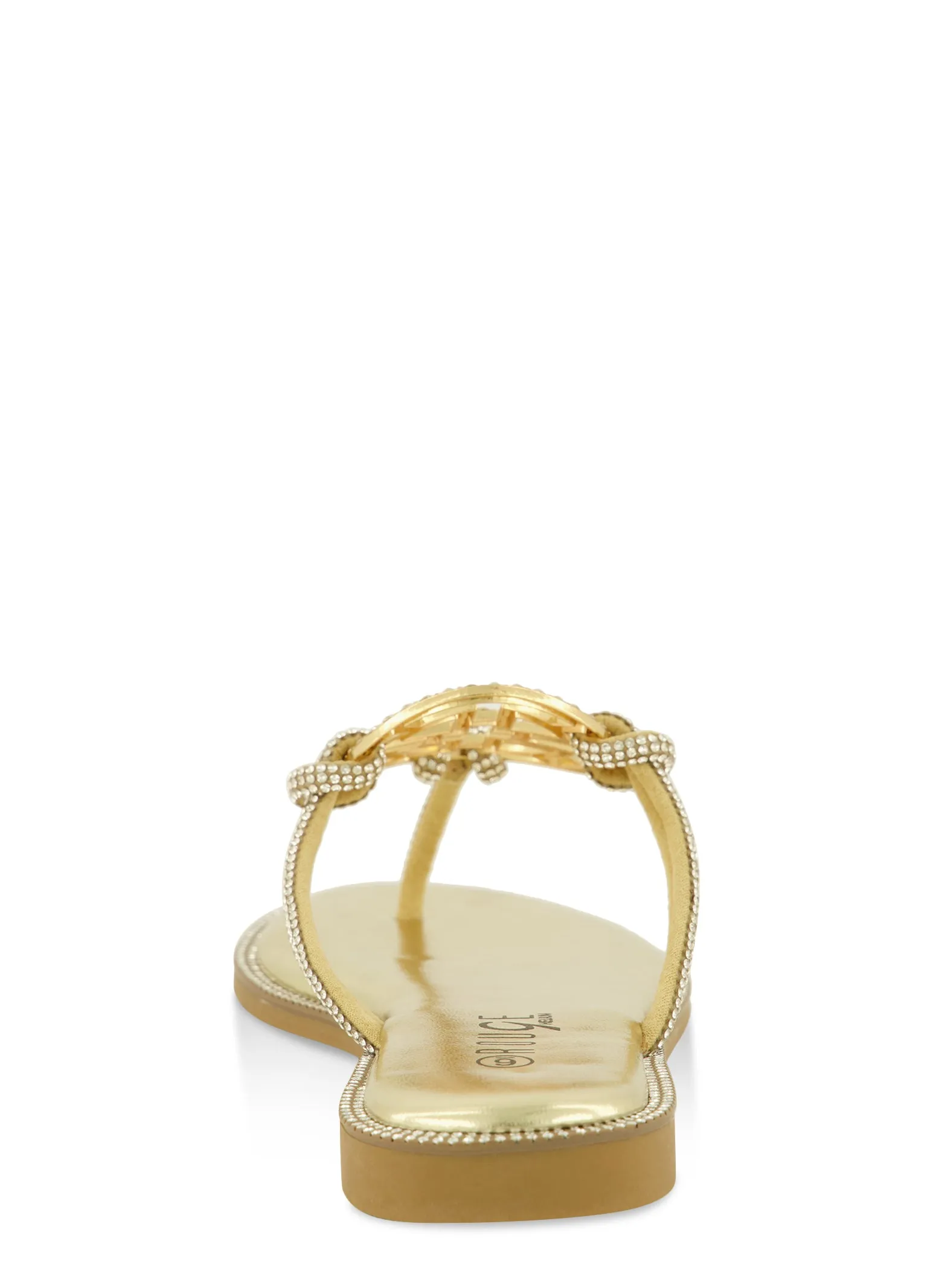 Rhinestone Geo Pendant Thong Sandals sold by Rainbow product image thumbnail 3