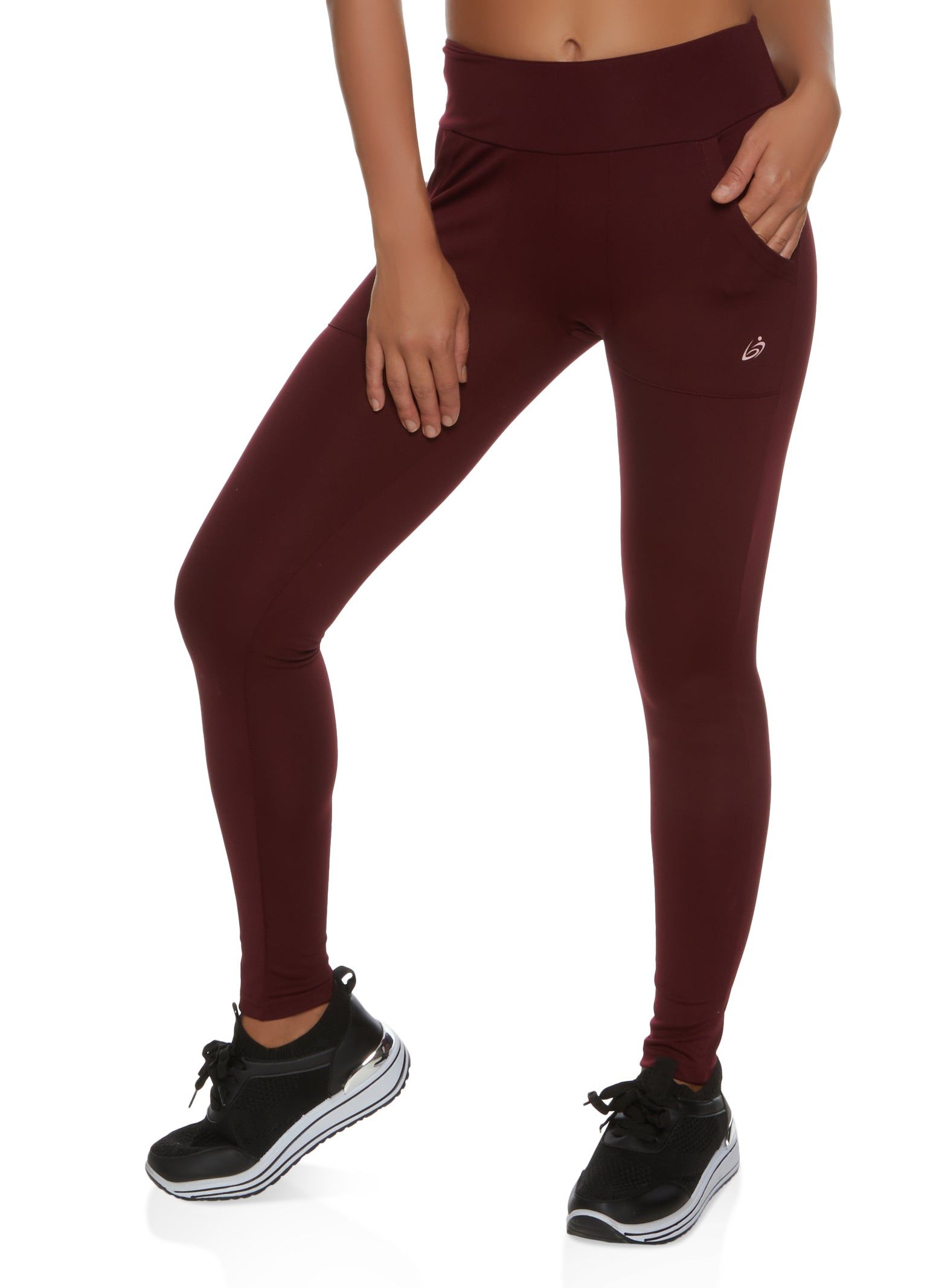 Solid High Waist Phone Pocket Leggings sold by Rainbow