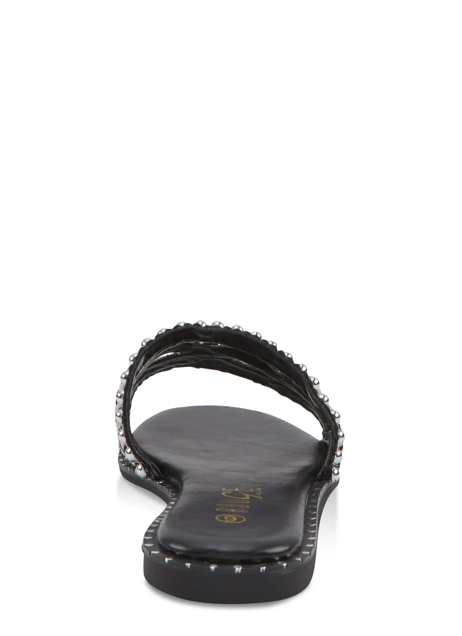 Studded Embroidered Sequin Cut Out Band Slide Sandals sold by Rainbow product image thumbnail 3