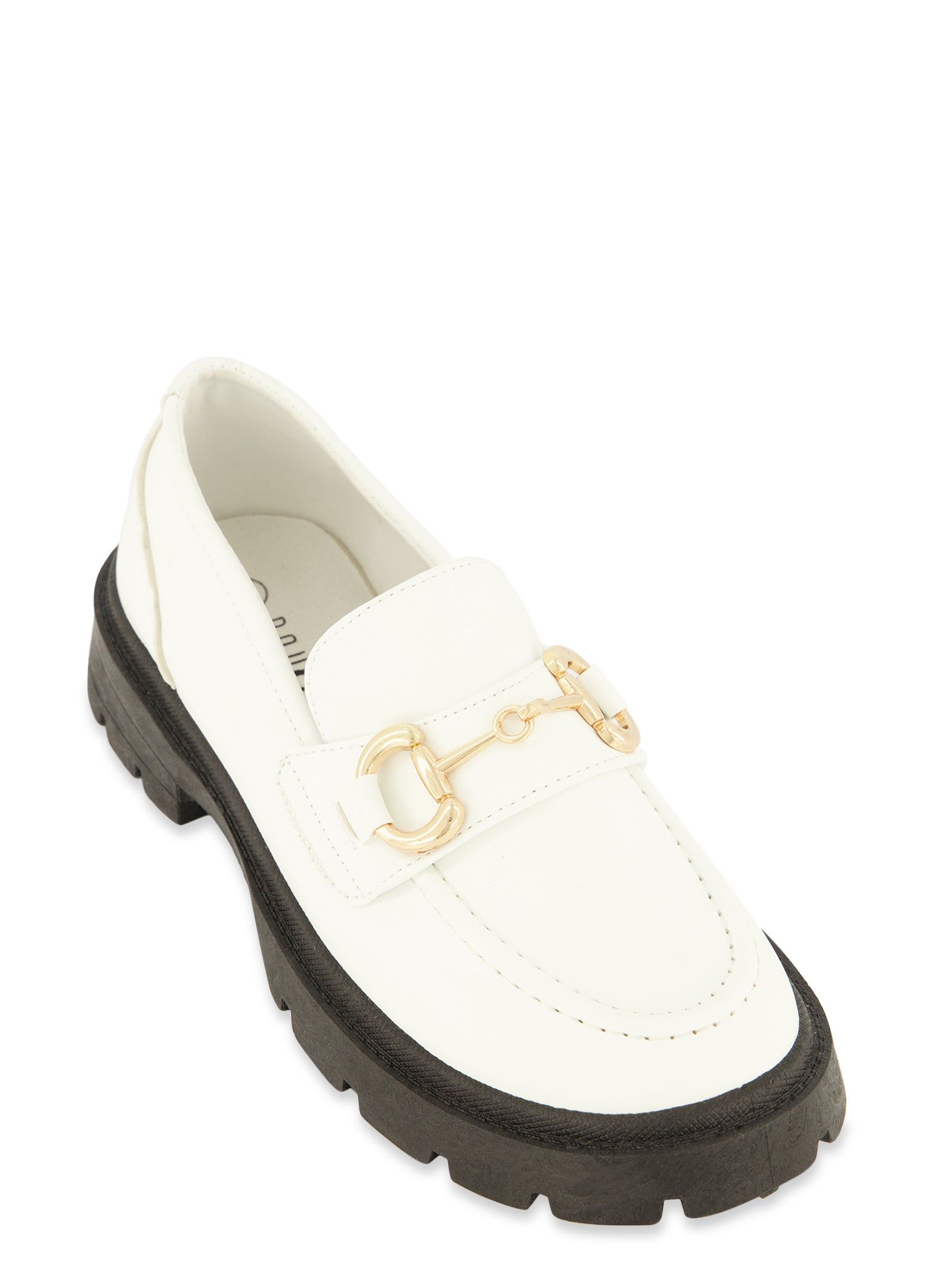 Solid Horsebit Band Lug Sole Loafers sold by Rainbow