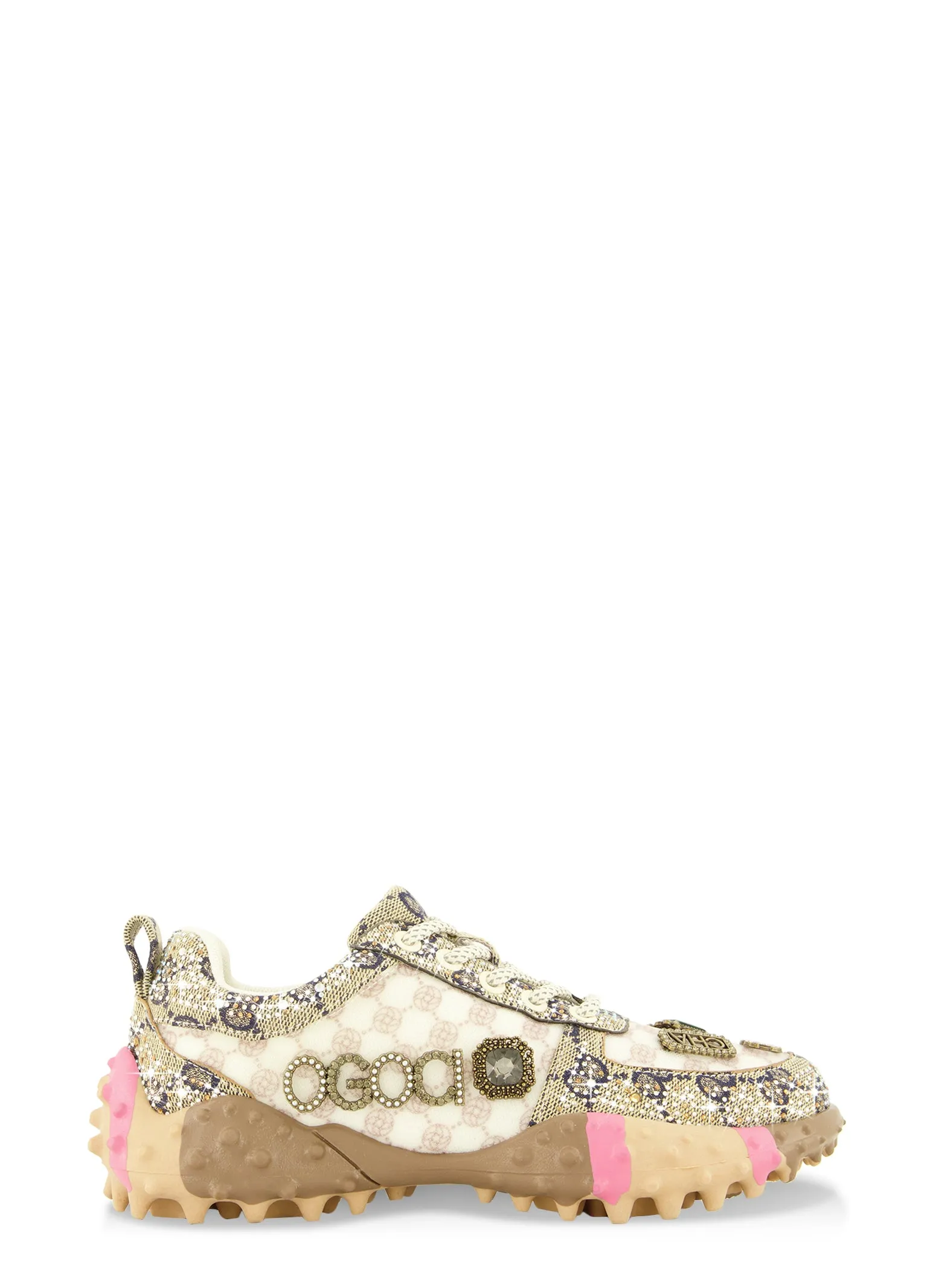 Rhinestone Color Block Low Top Lace Up Sneakers sold by Rainbow product image thumbnail 2