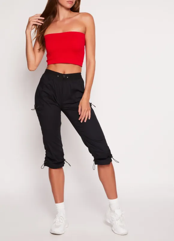 Toggle Drawstring Capri Cargo Pants sold by Rainbow