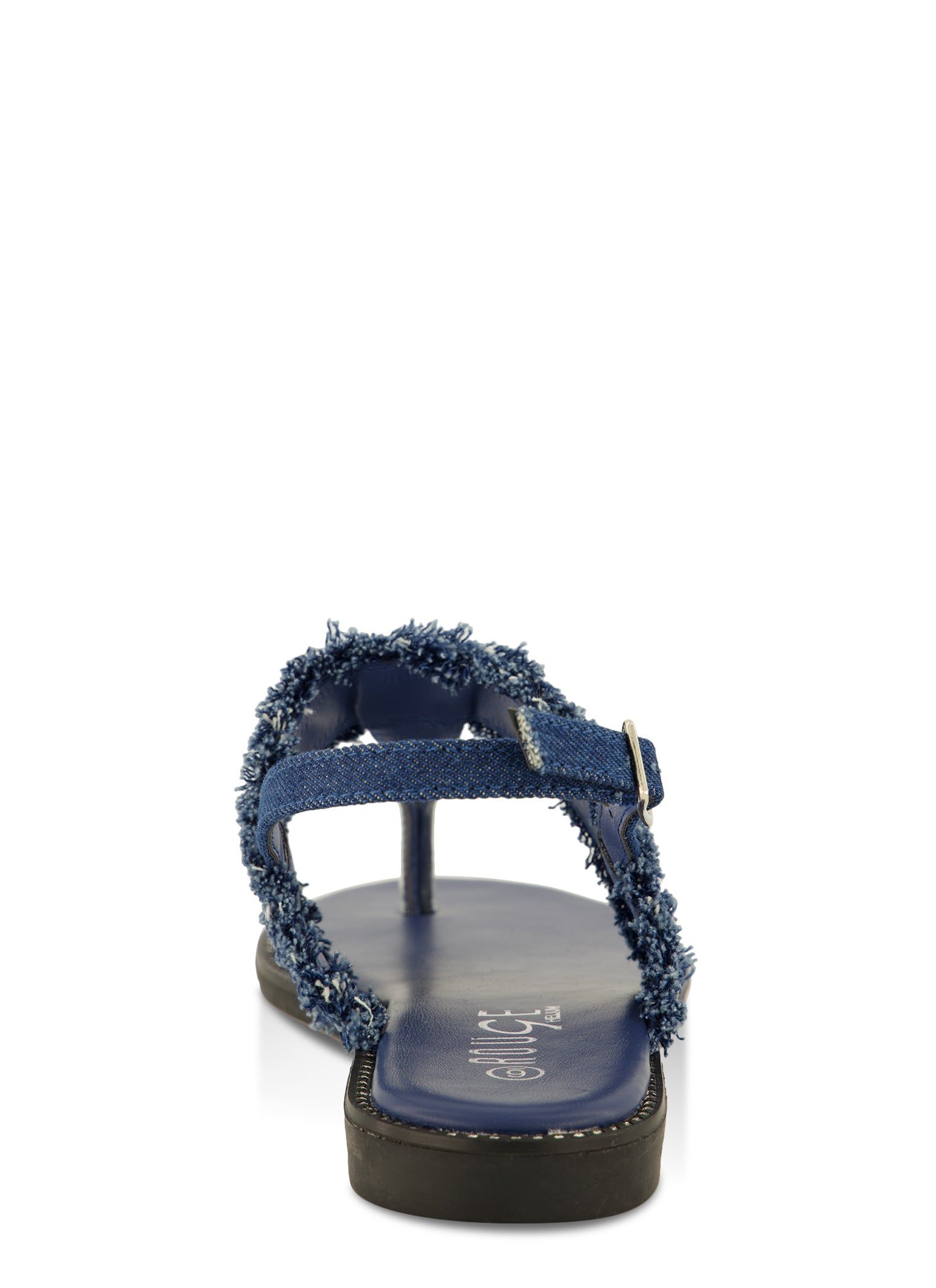 Rhinestone Frayed Buckle Strap Thong Sandals sold by Rainbow product image thumbnail 3