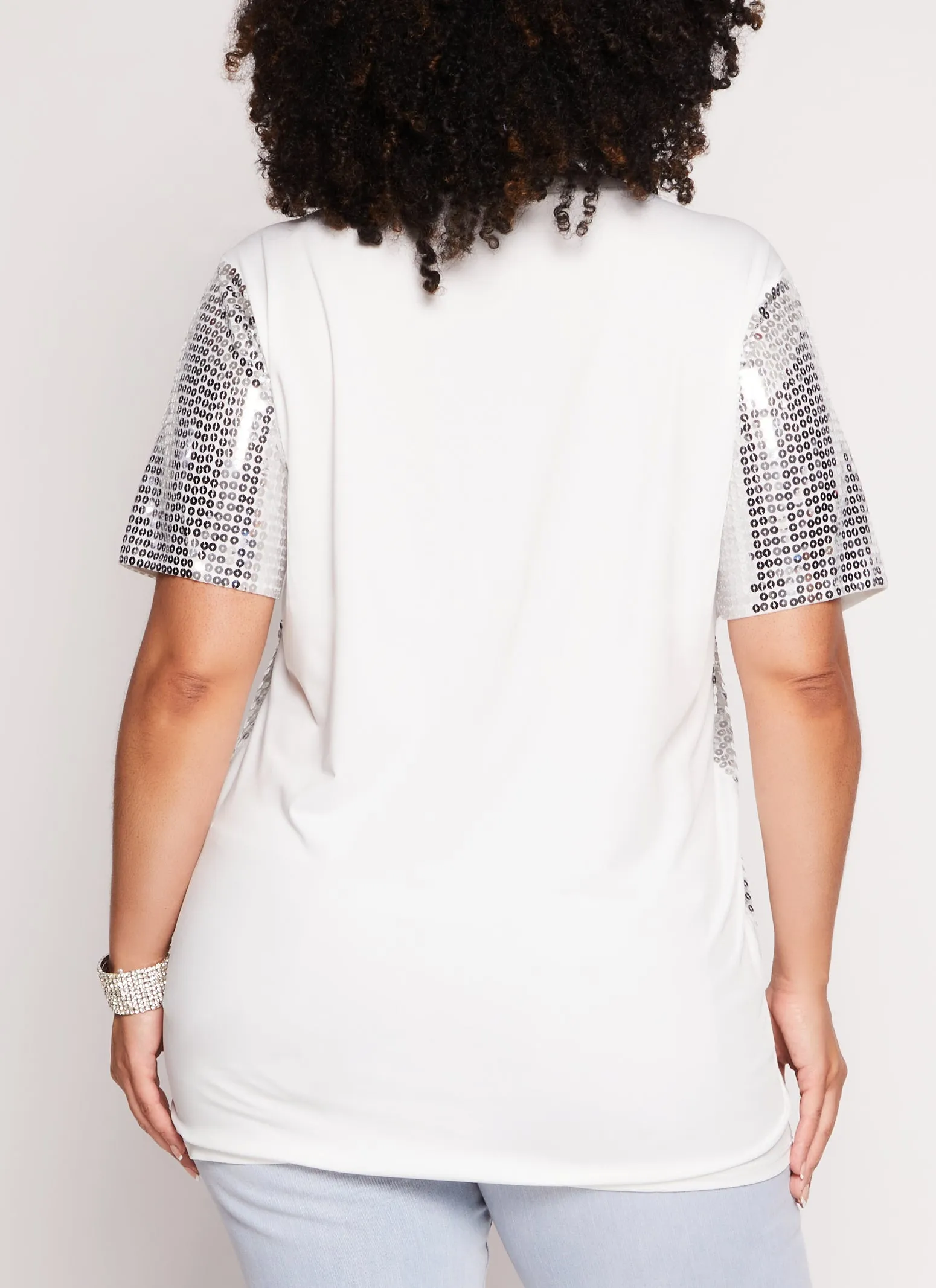 Plus Size Its My Birthday Sequin Graphic Tee sold by Rainbow product image thumbnail 3