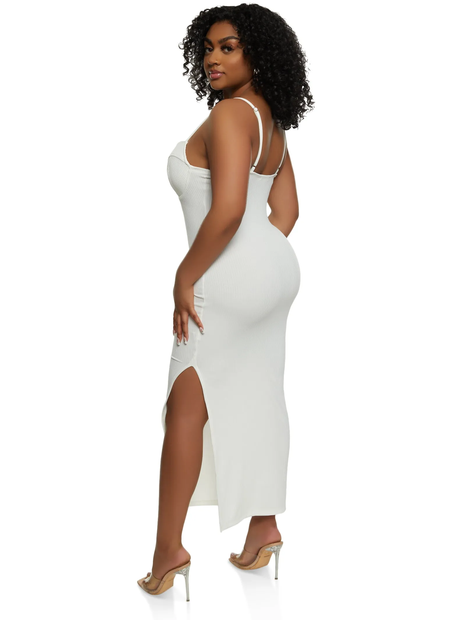 Haute Monde Ribbed Knit Bustier Maxi Dress sold by Rainbow product image thumbnail 3