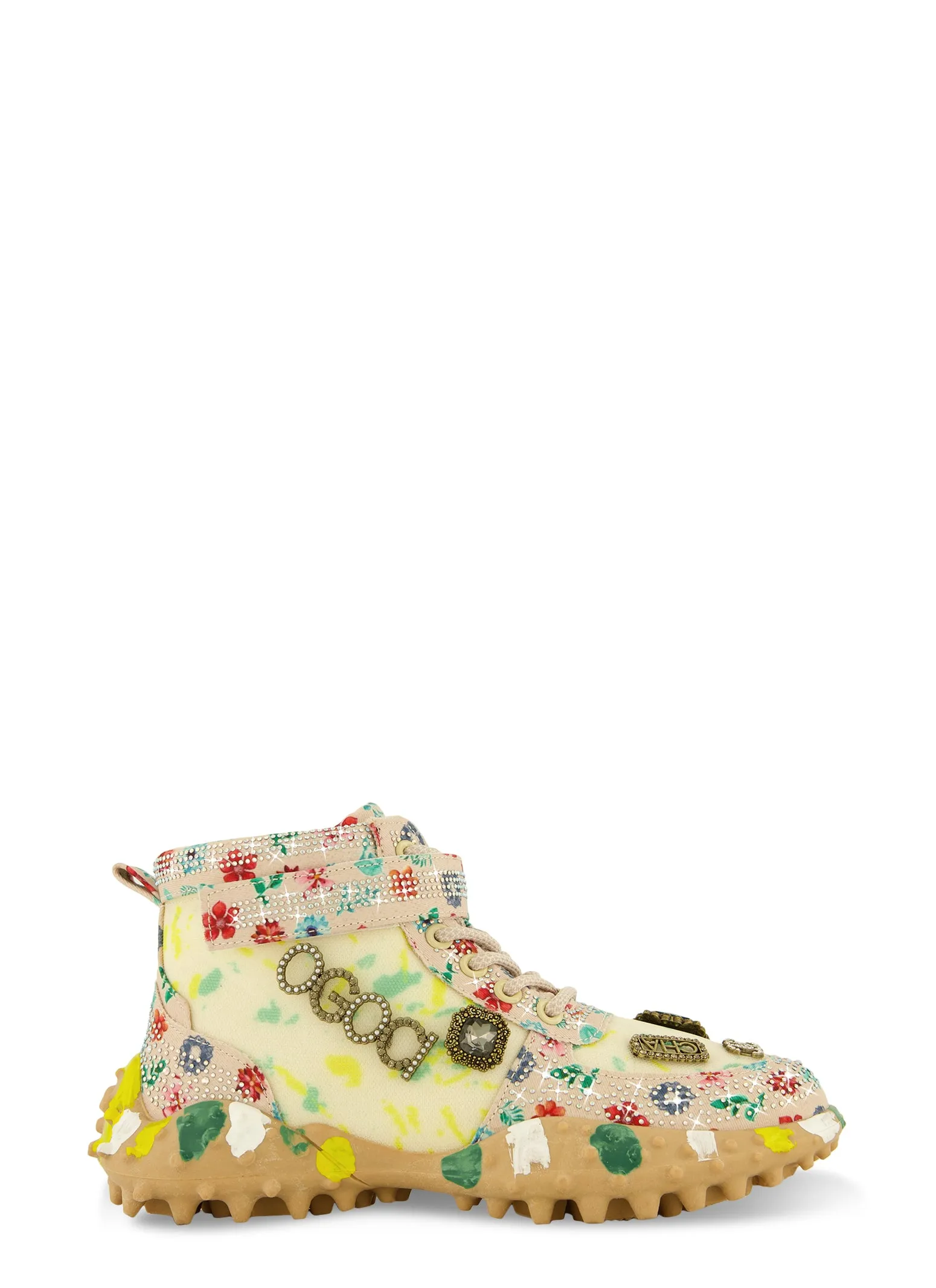 Rhinestone Color Block High Top Lace Up Sneakers sold by Rainbow product image thumbnail 2