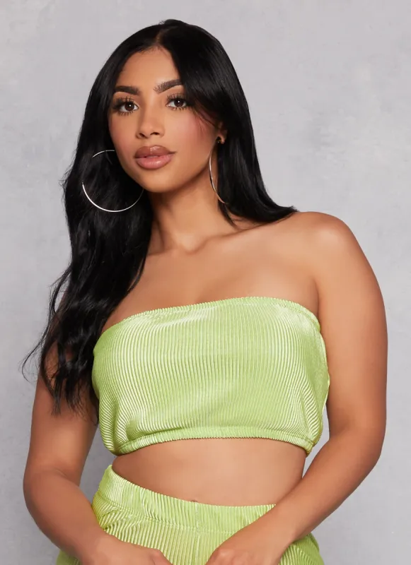 Plisse Tube Top sold by Rainbow