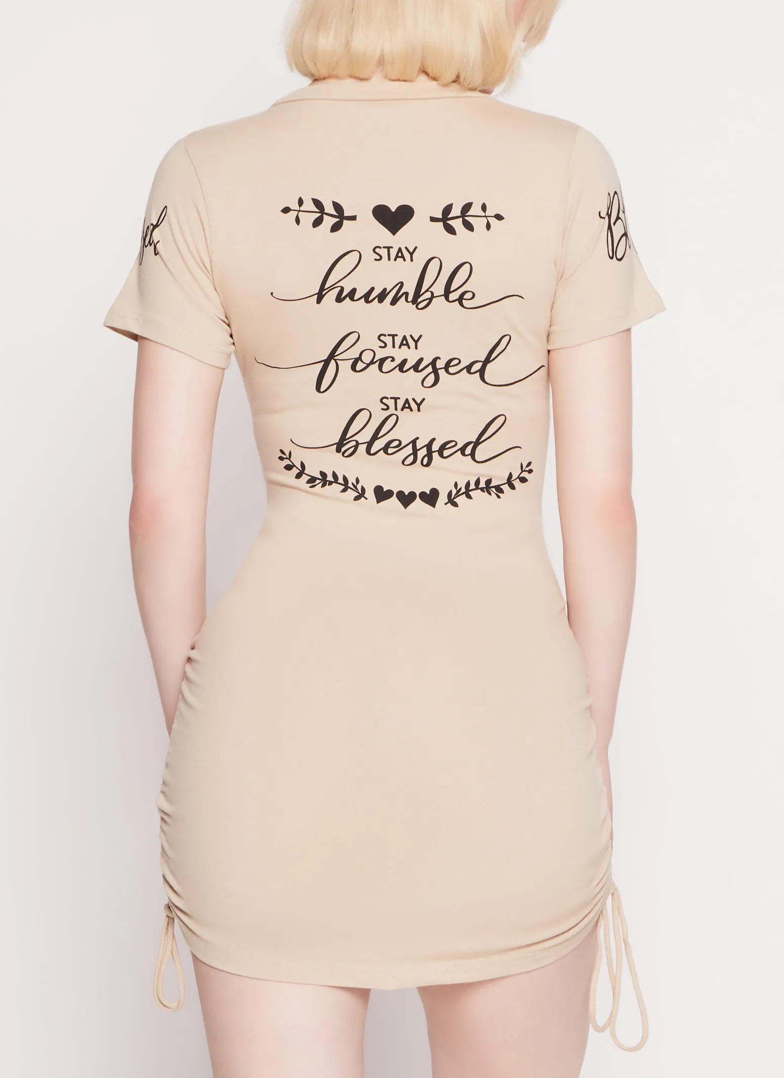 Sequin Blessed Beyond Measure Graphic T Shirt Dress sold by Rainbow product image thumbnail 3