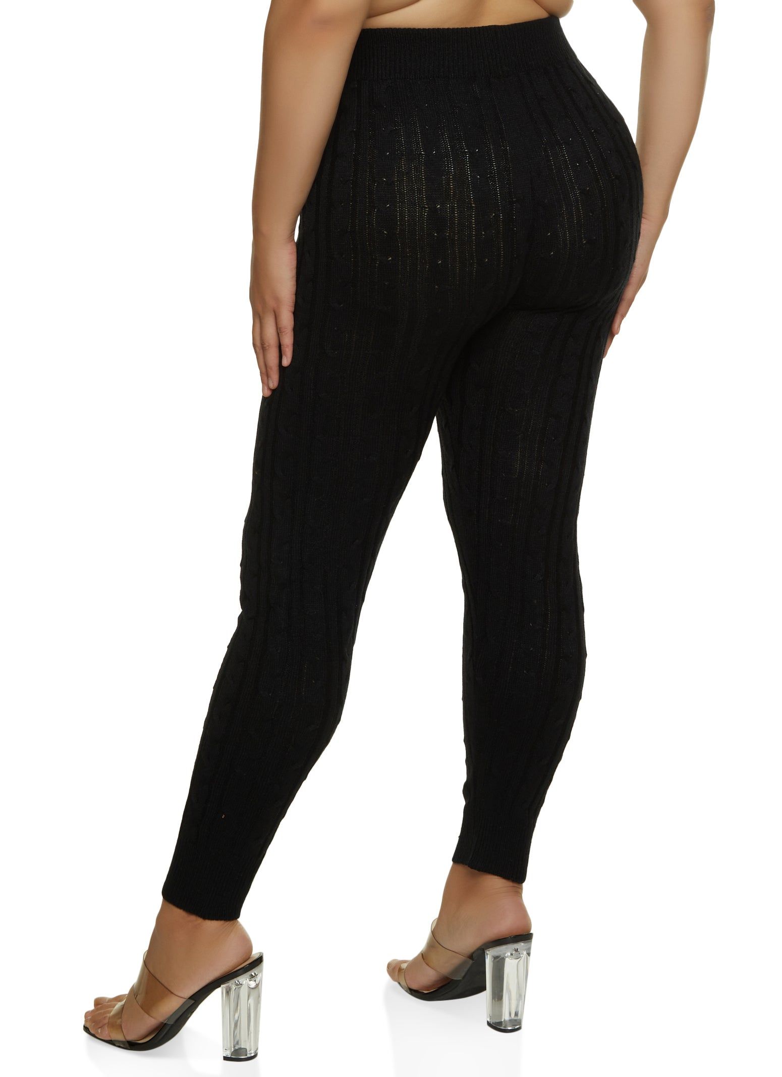 Plus Size Cable Knit Skinny Pants sold by Rainbow product image thumbnail 2