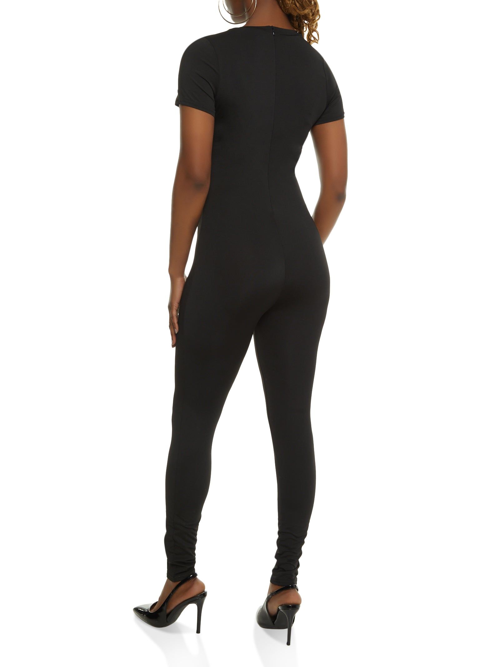 Short Sleeve Crew Neck Jumpsuit sold by Rainbow product image thumbnail 2