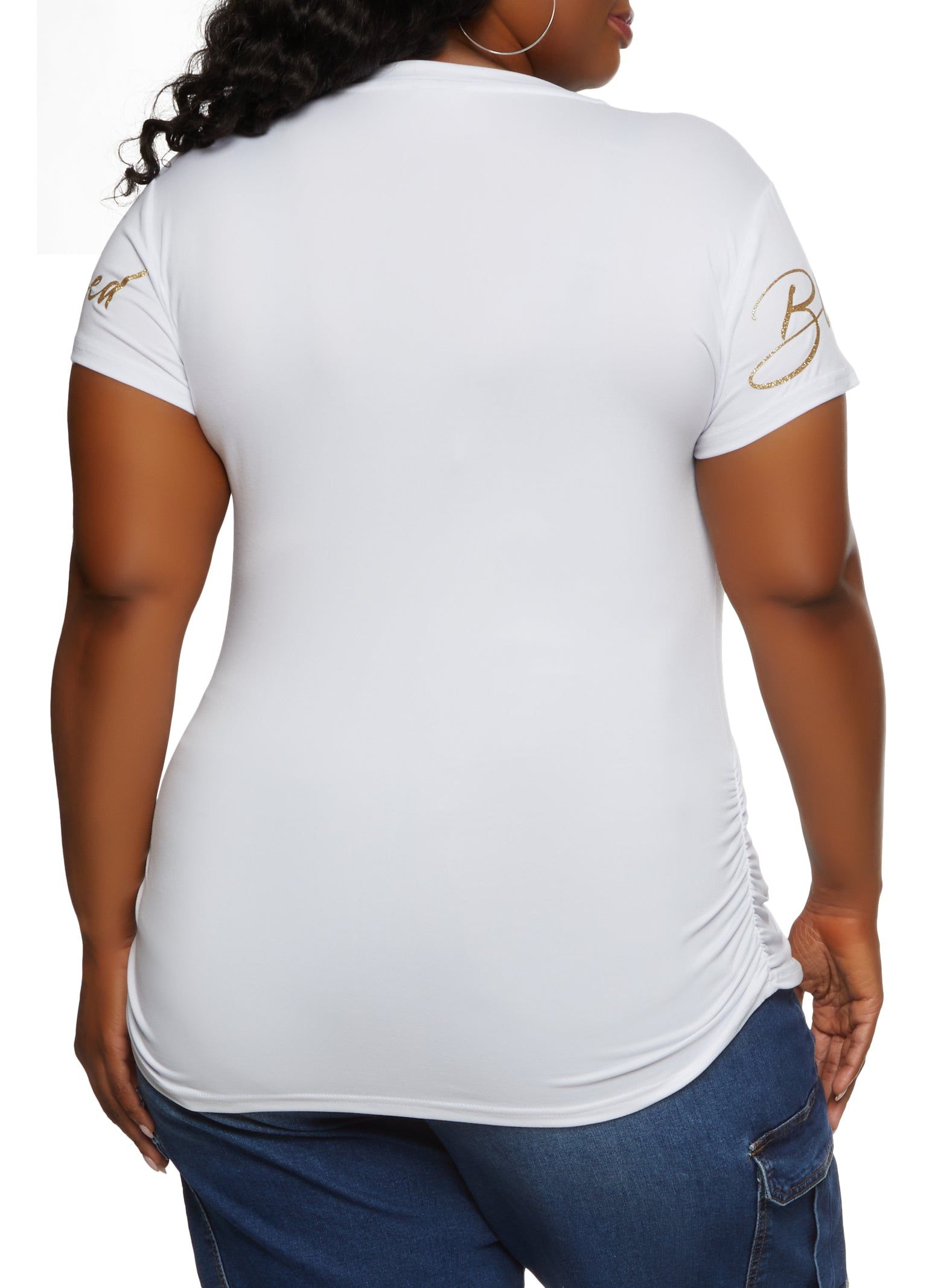 Plus Size Blessed Is Who She Had Graphic Tee sold by Rainbow product image thumbnail 2