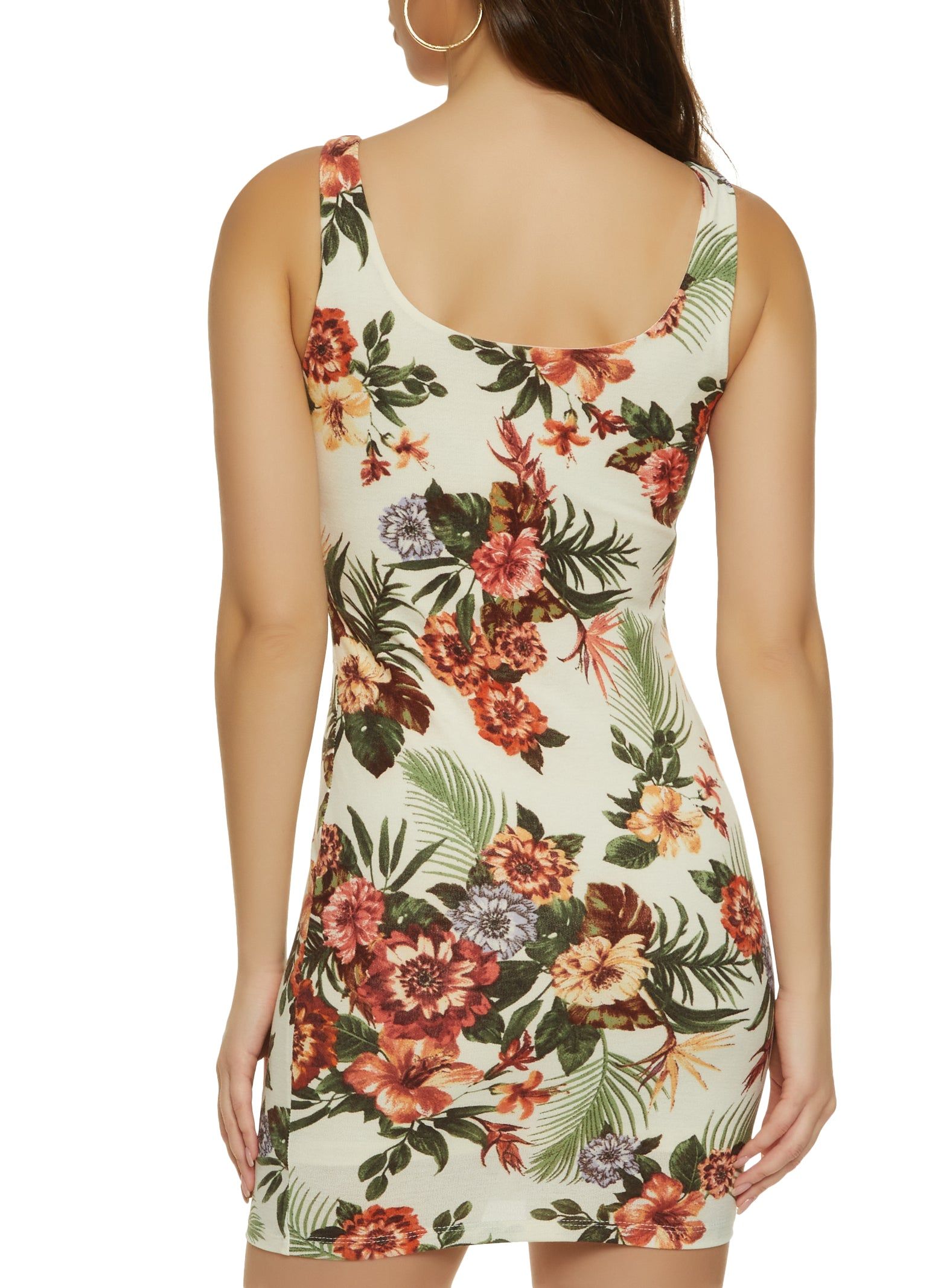Palm Floral Print Tank Dress sold by Rainbow product image thumbnail 3