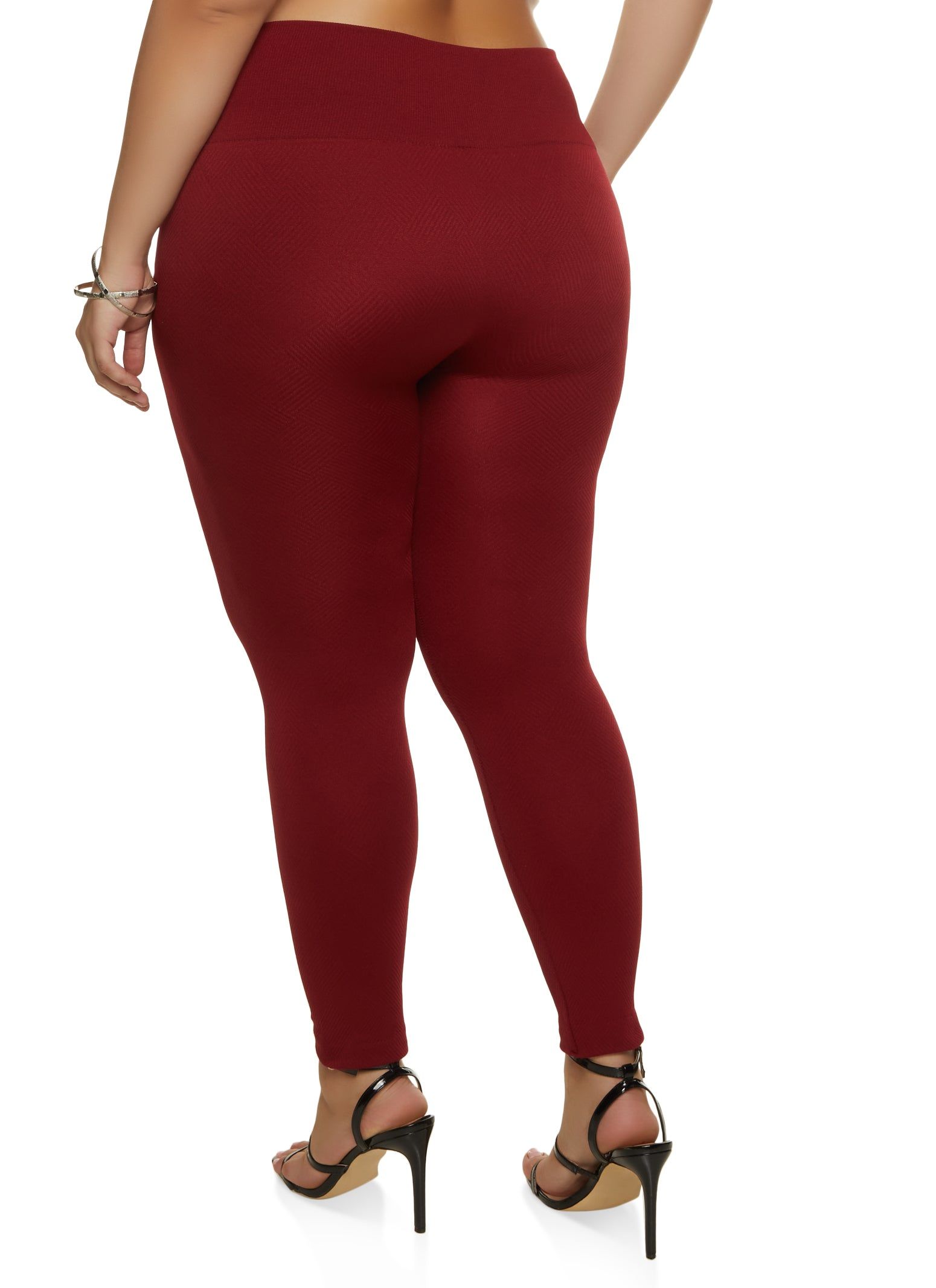 Plus Size Seamless Fleece Lined Leggings sold by Rainbow product image thumbnail 2