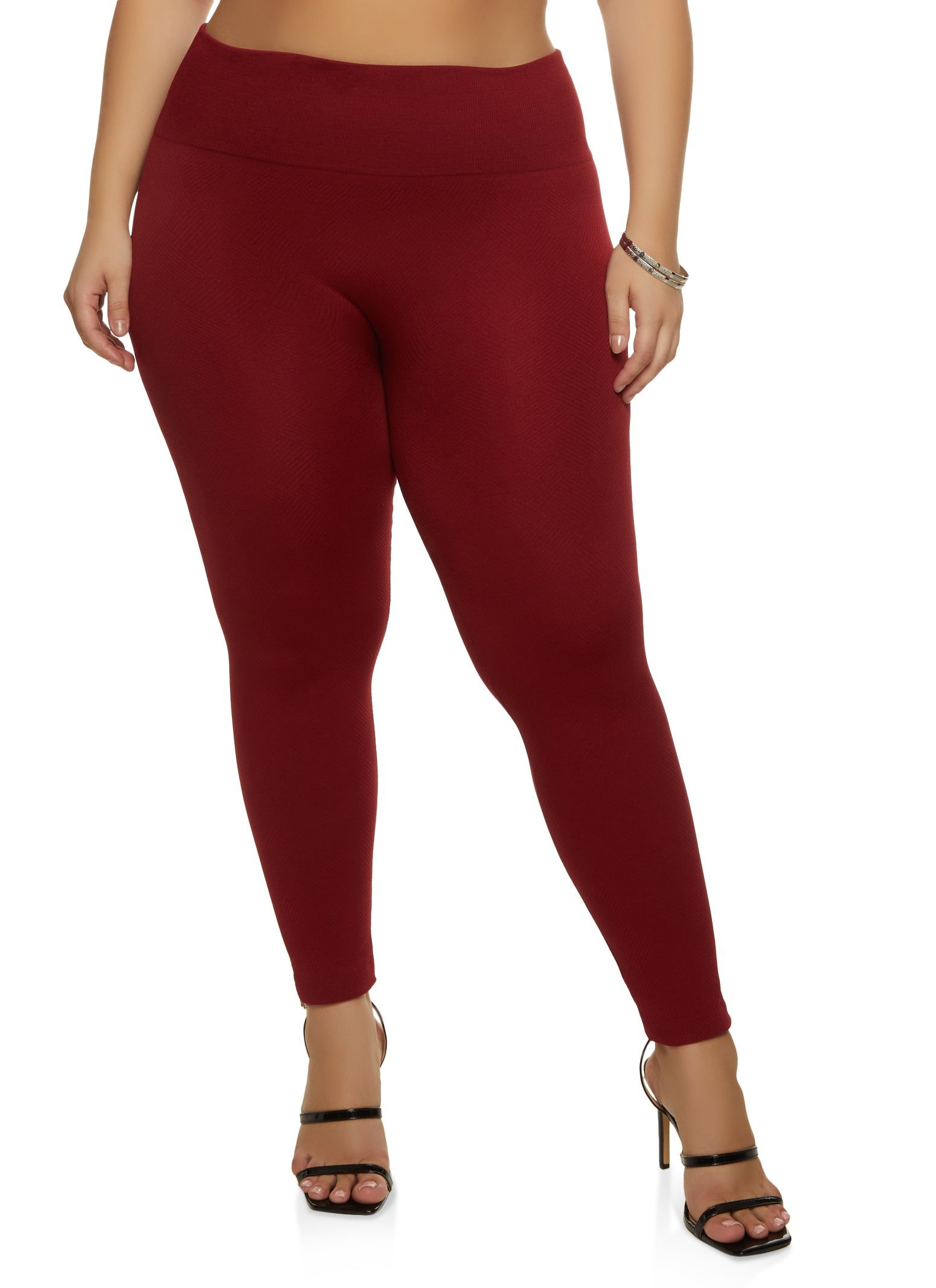 Plus Size Seamless Fleece Lined Leggings sold by Rainbow