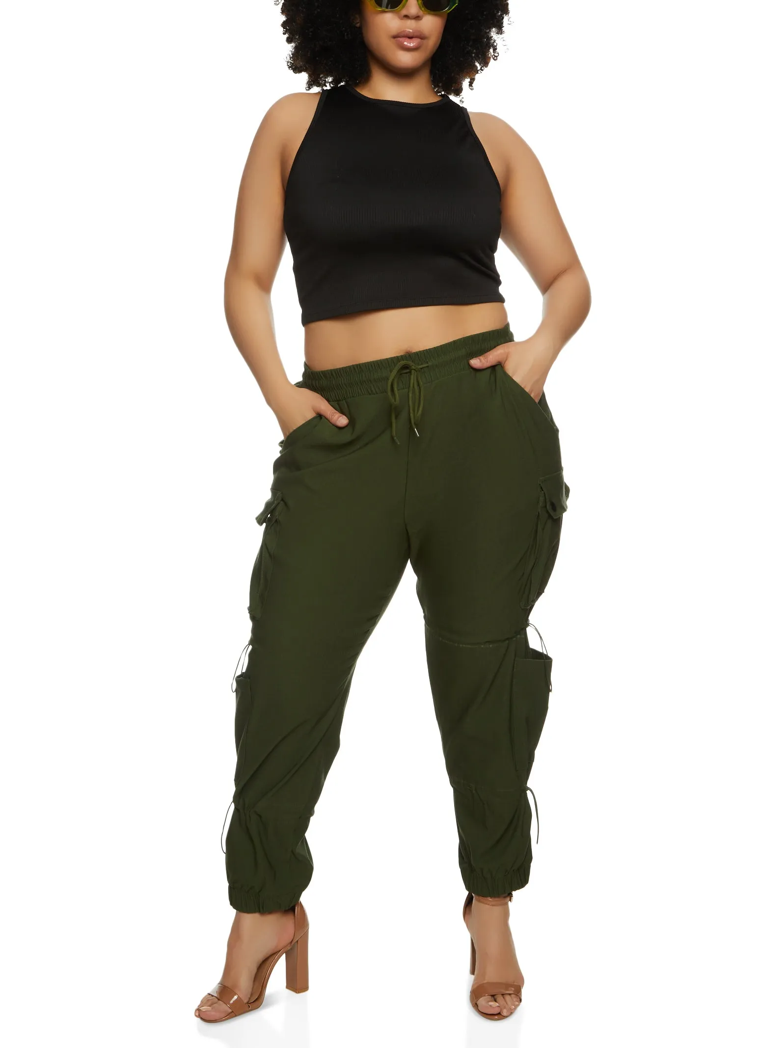 Plus Size Hyperstretch Toggle Drawstring Cargo Pants sold by Rainbow product image thumbnail 2