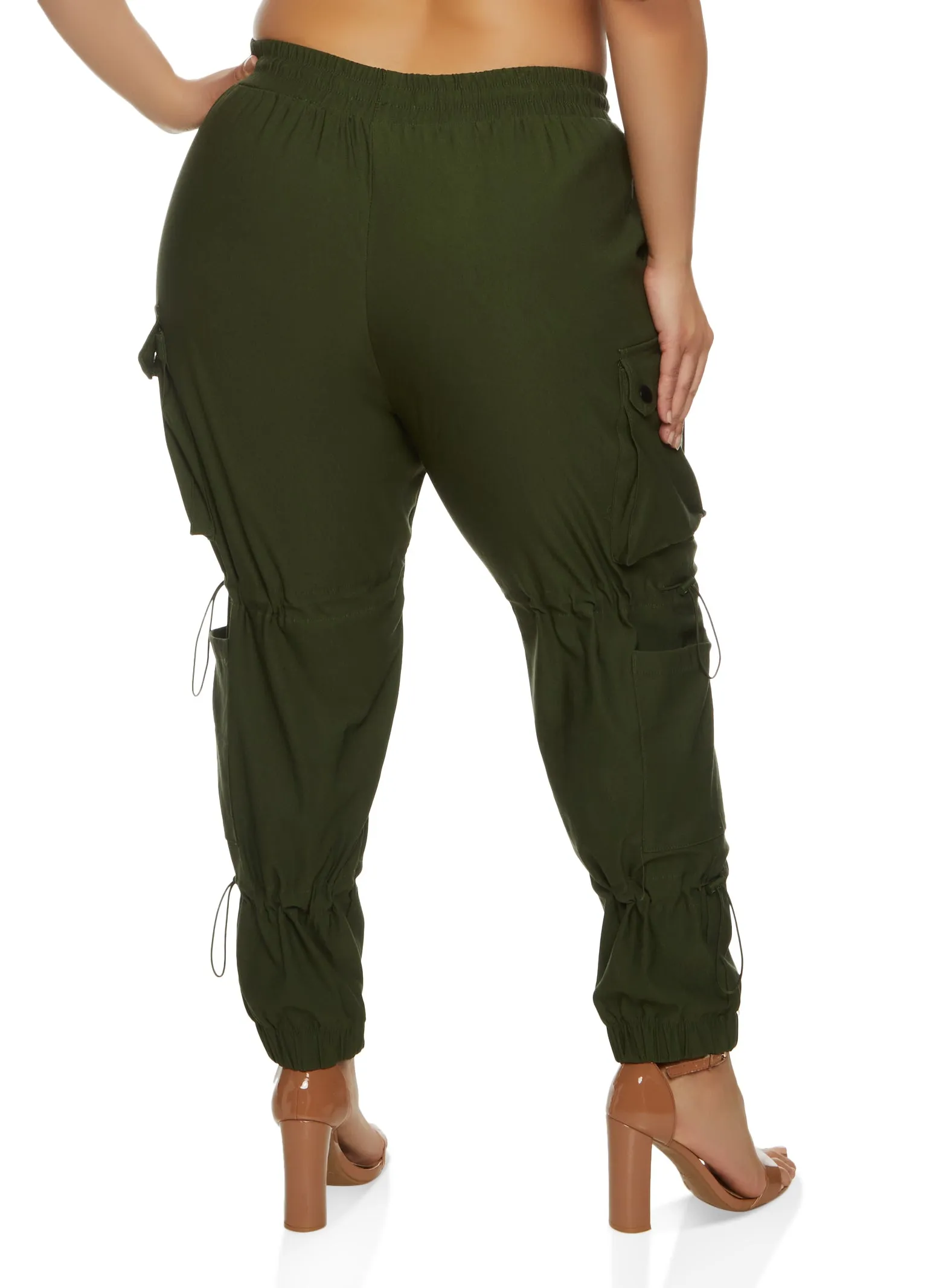 Plus Size Hyperstretch Toggle Drawstring Cargo Pants sold by Rainbow product image thumbnail 3