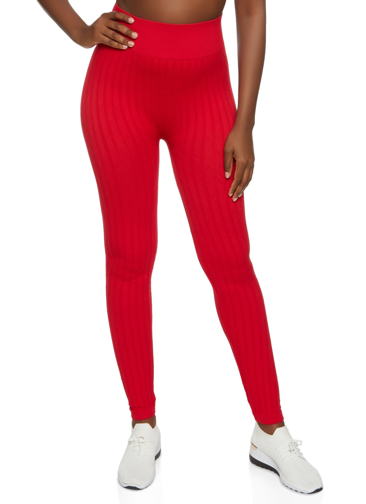 Seamless Ribbed High Waisted Leggings sold by Rainbow