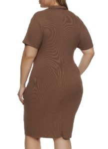 Plus Size Johnny Collar Midi Polo Dress sold by Rainbow
