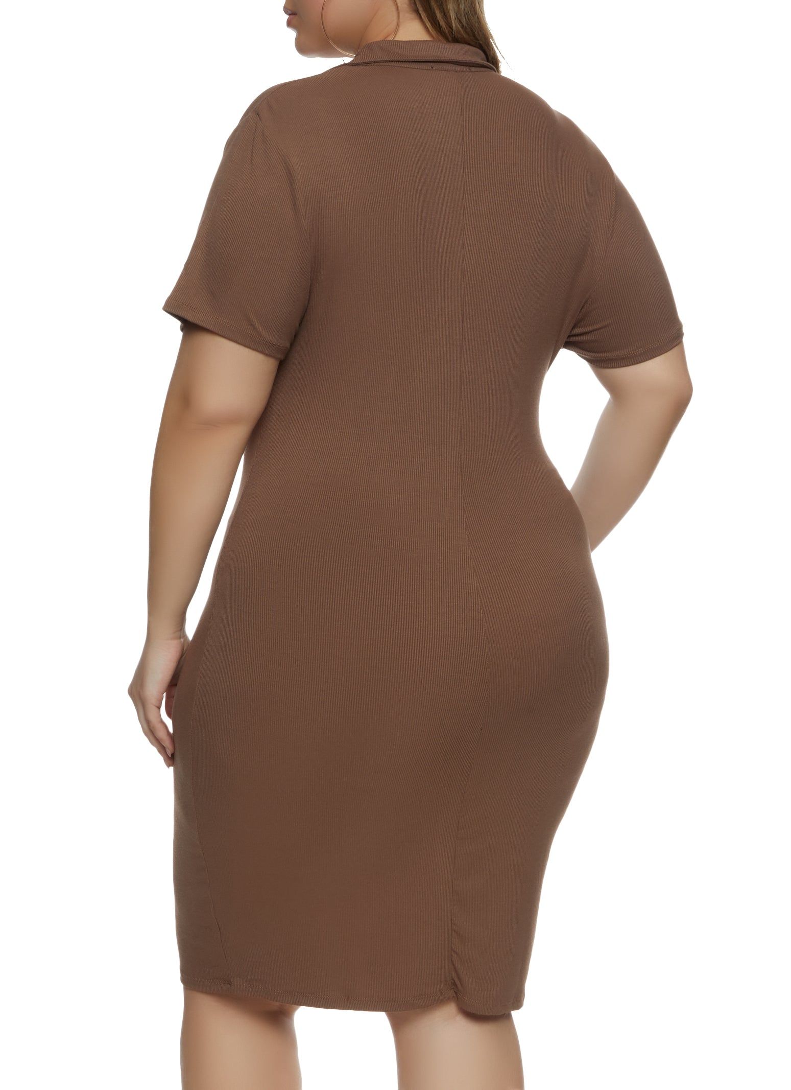 Plus Size Johnny Collar Midi Polo Dress sold by Rainbow product image thumbnail 3