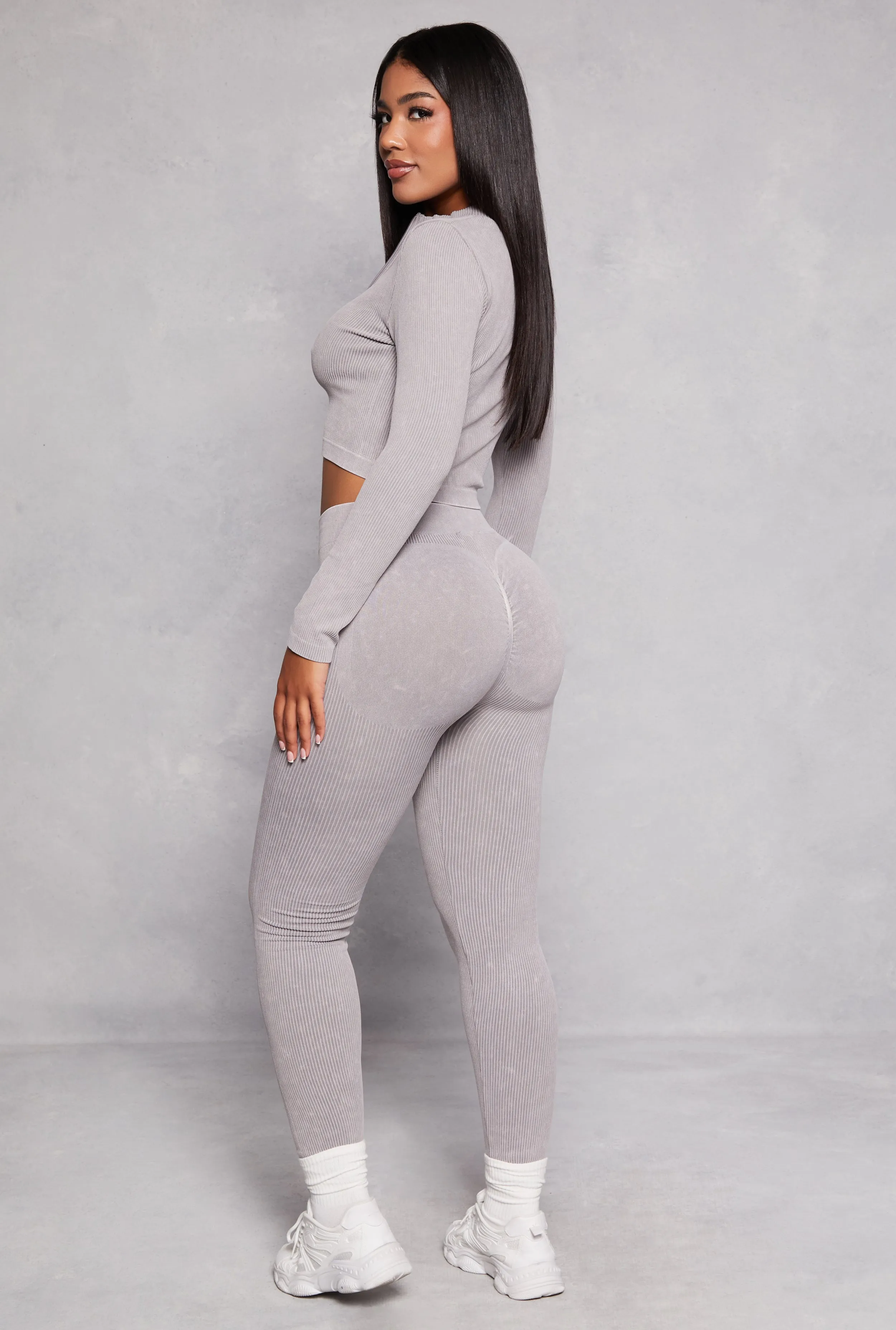 High Waist Ribbed Knit Leggings sold by Rainbow