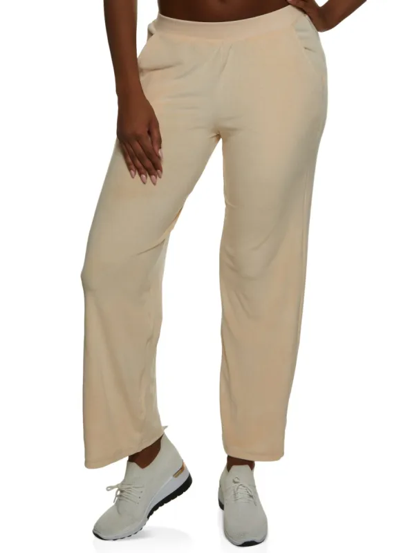 Velour Straight Leg Pants sold by Rainbow