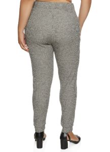 Plus Size Ribbed Knit High Waist Leggings sold by Rainbow