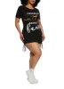 Plus Size Inhale Faith Exhale Fear Sequin Graphic T Shirt Dress sold by Rainbow