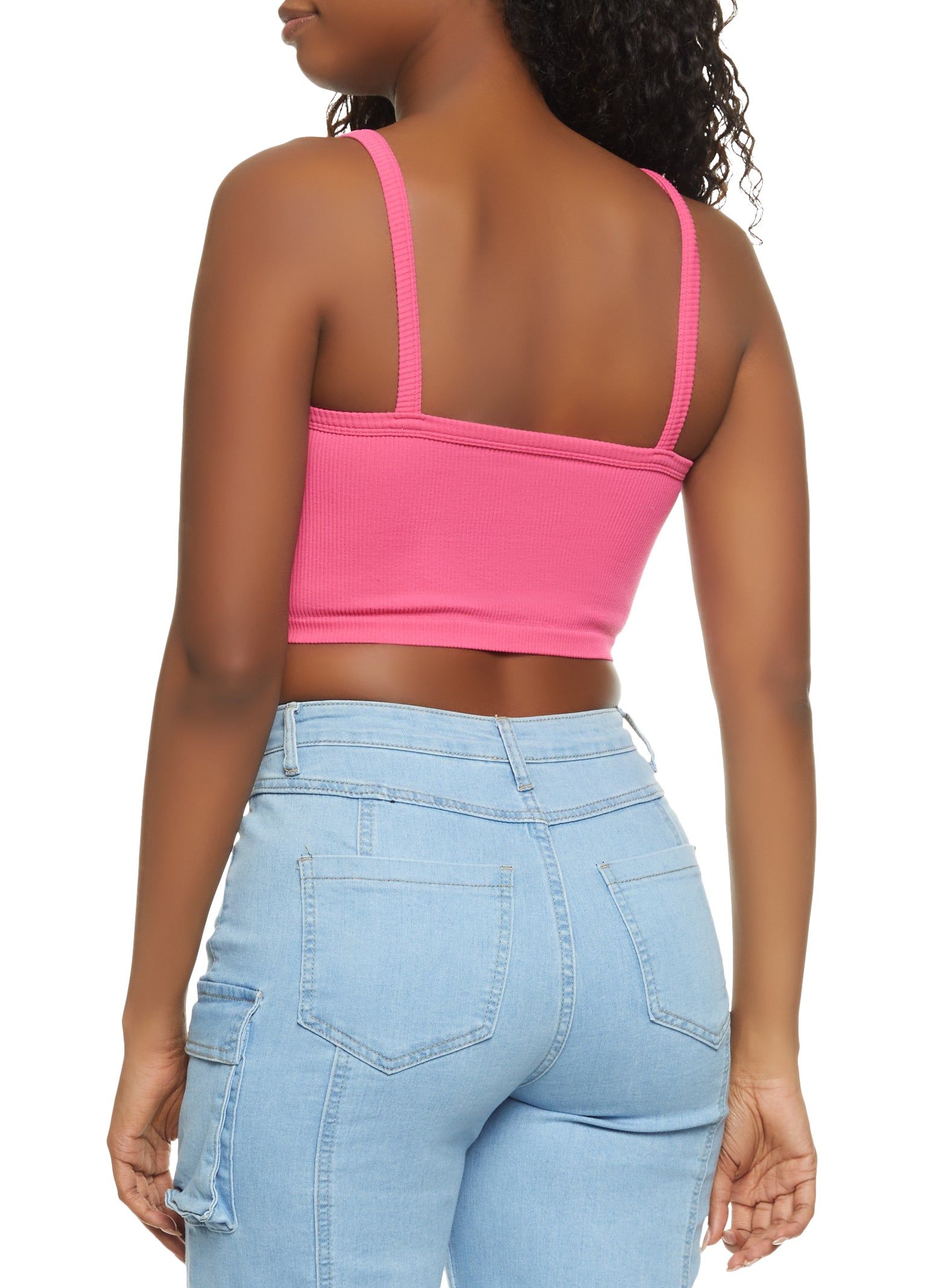 Ribbed Knit Seamless Cropped Cami sold by Rainbow product image thumbnail 2