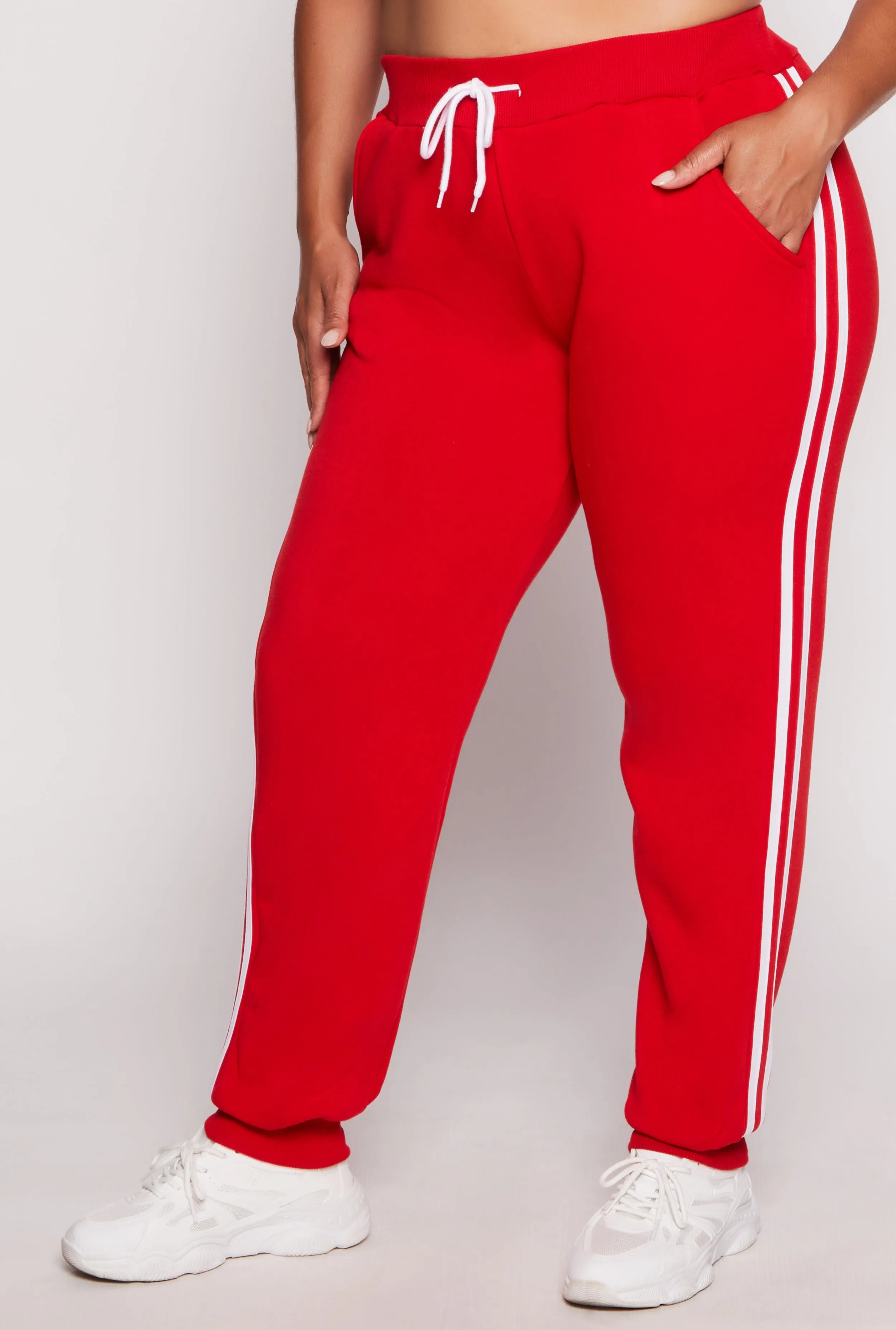 Plus Size Varsity Stripe Drawstring Joggers sold by Rainbow product image thumbnail 2